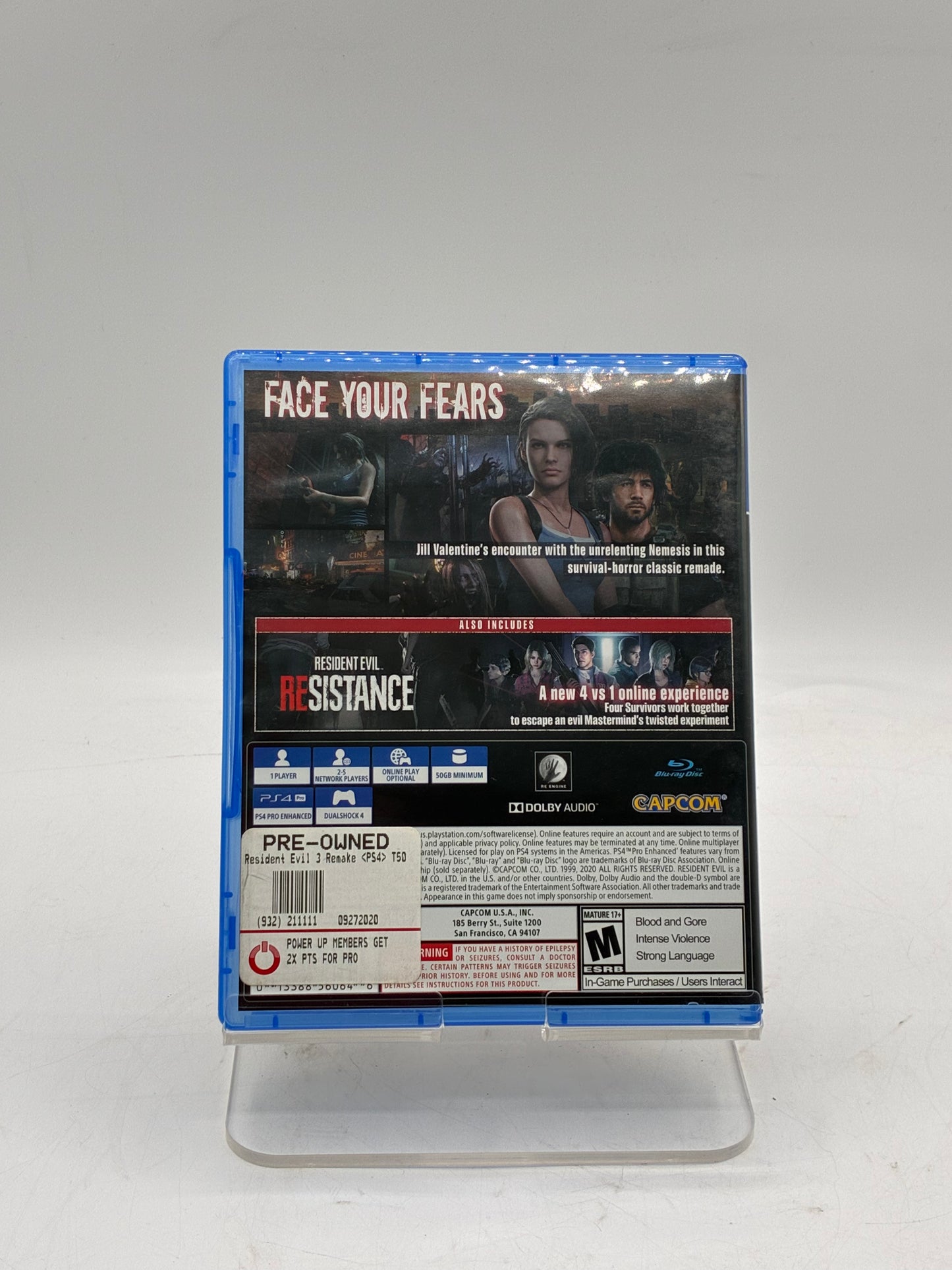 Playstation 4 Resident Evil 3 Video Game - Free Shipping!