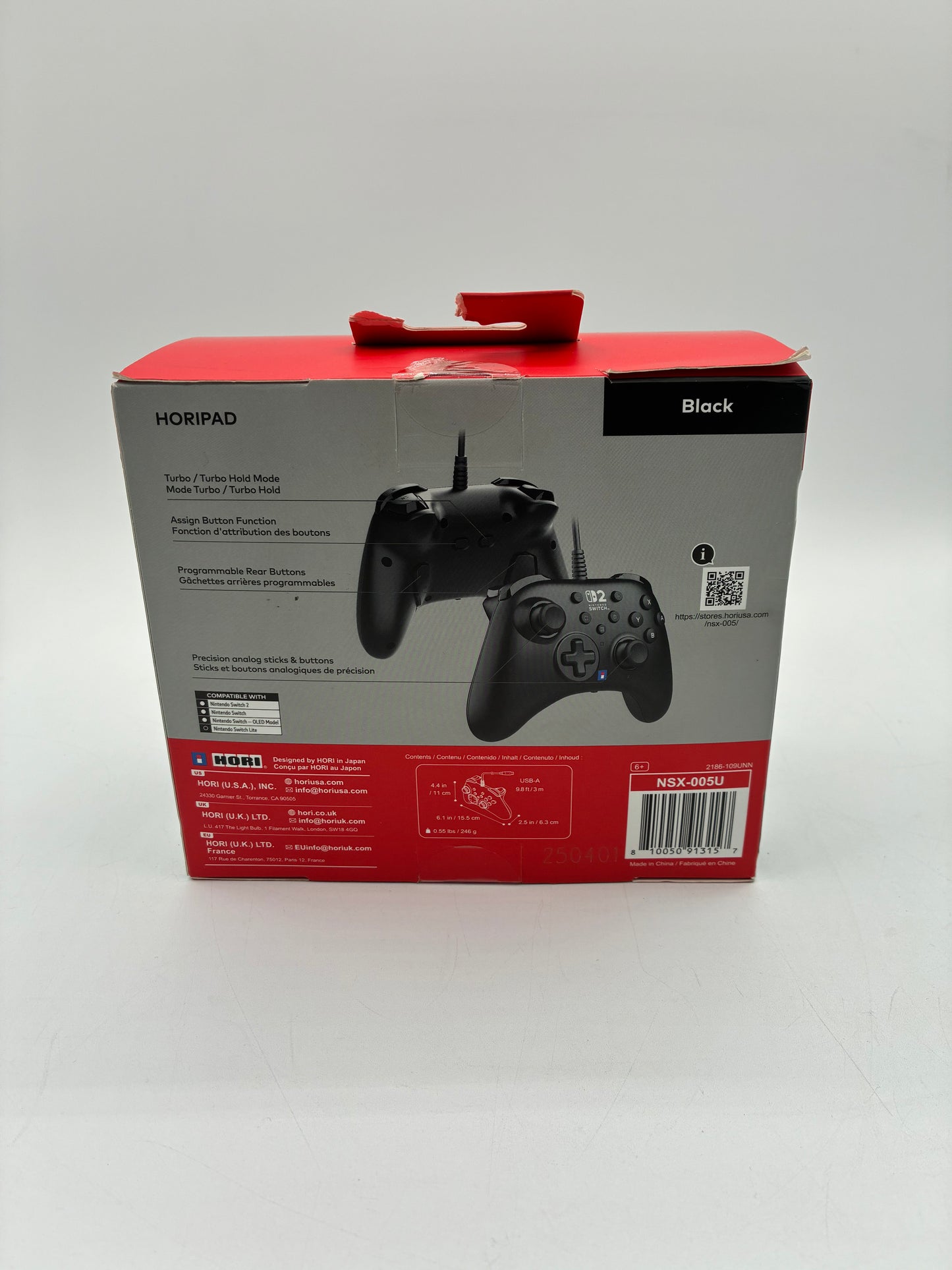 Hori HORIPAD Turbo Wired Controller - New In Box