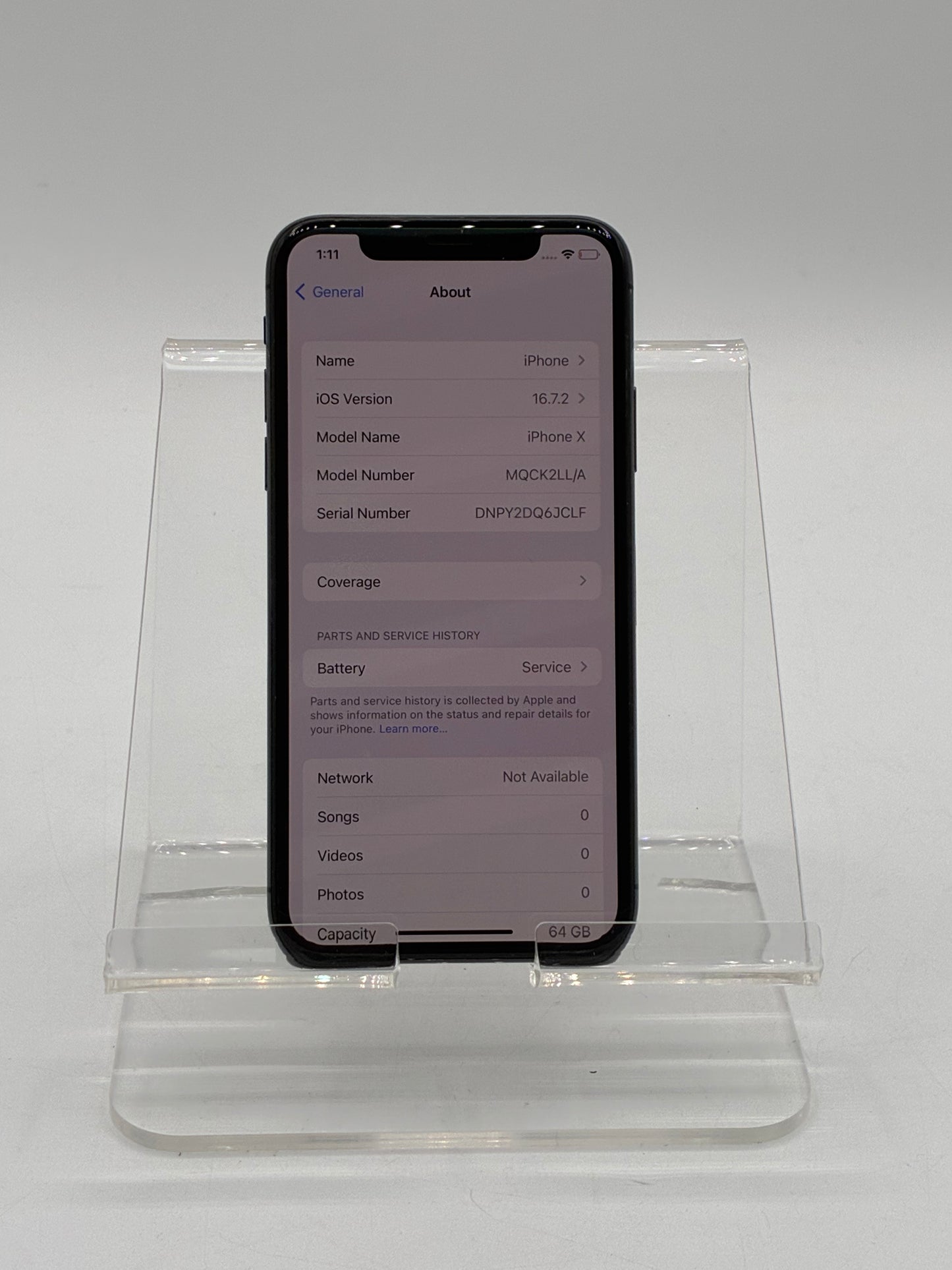 Apple iPhone X 5.8 Inch MQCK2LL/A 64GB Black Unlocked