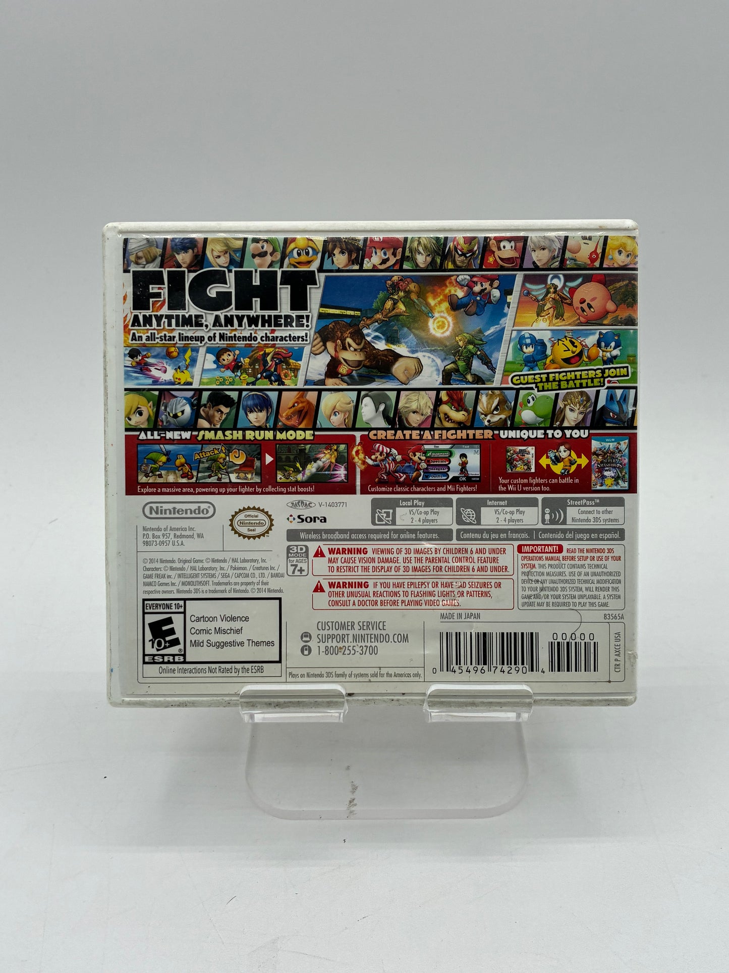 Nintendo 3DS Super Smash Bros Game With Box - Free Shipping