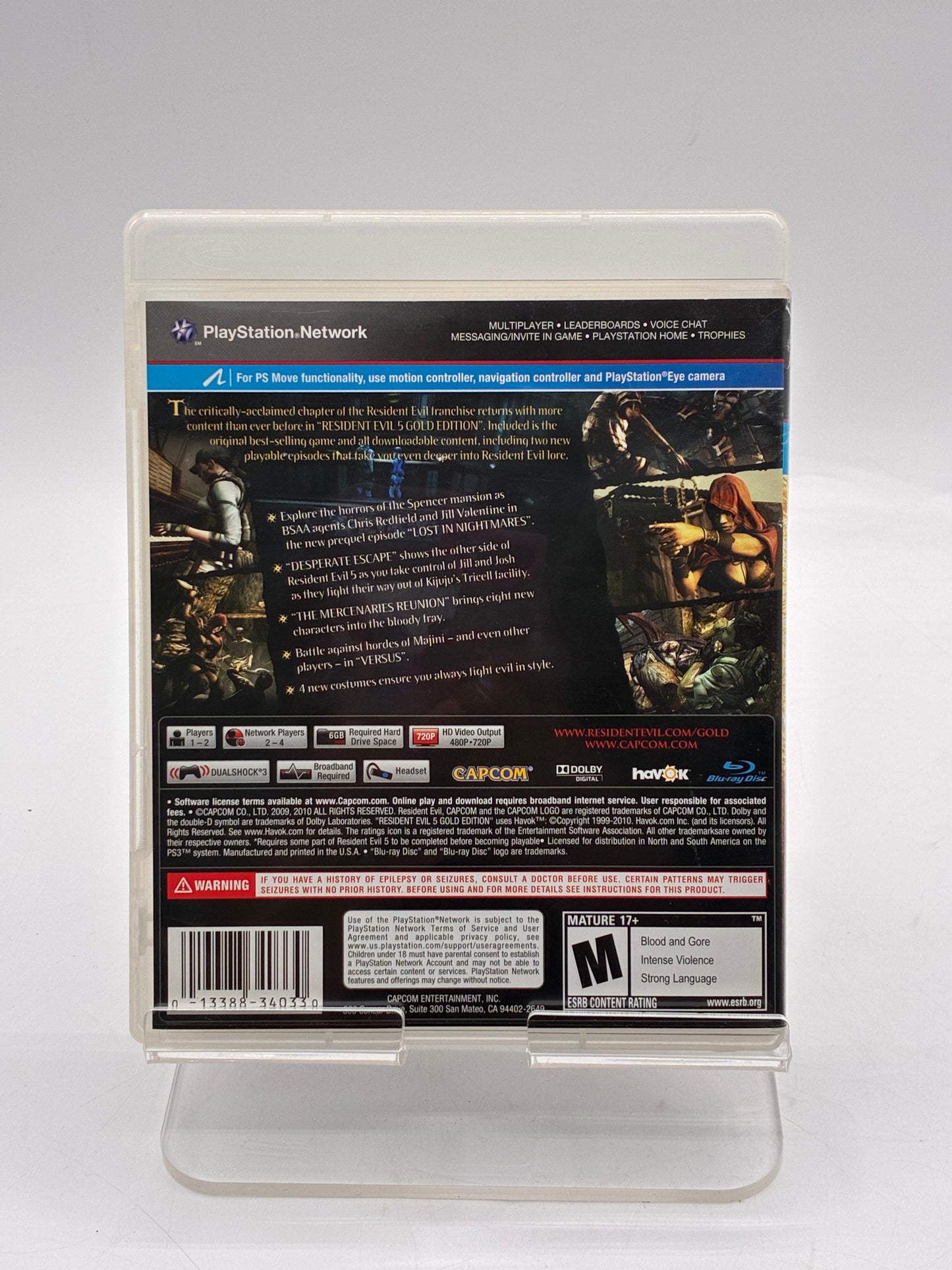 PlayStation 3 Resident Evil 5 Gold Edition Game  - Free Shipping!
