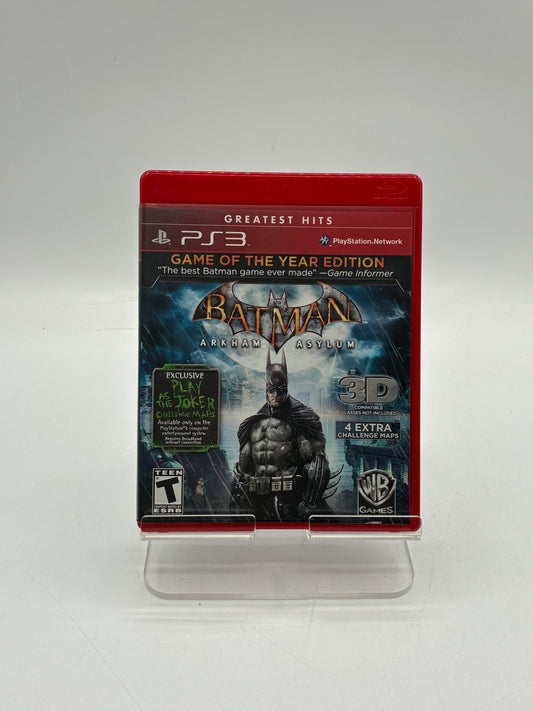 Playstation 3 Batman Arkham Asylum Game of the Year Greatest Hits - Free Shipping!