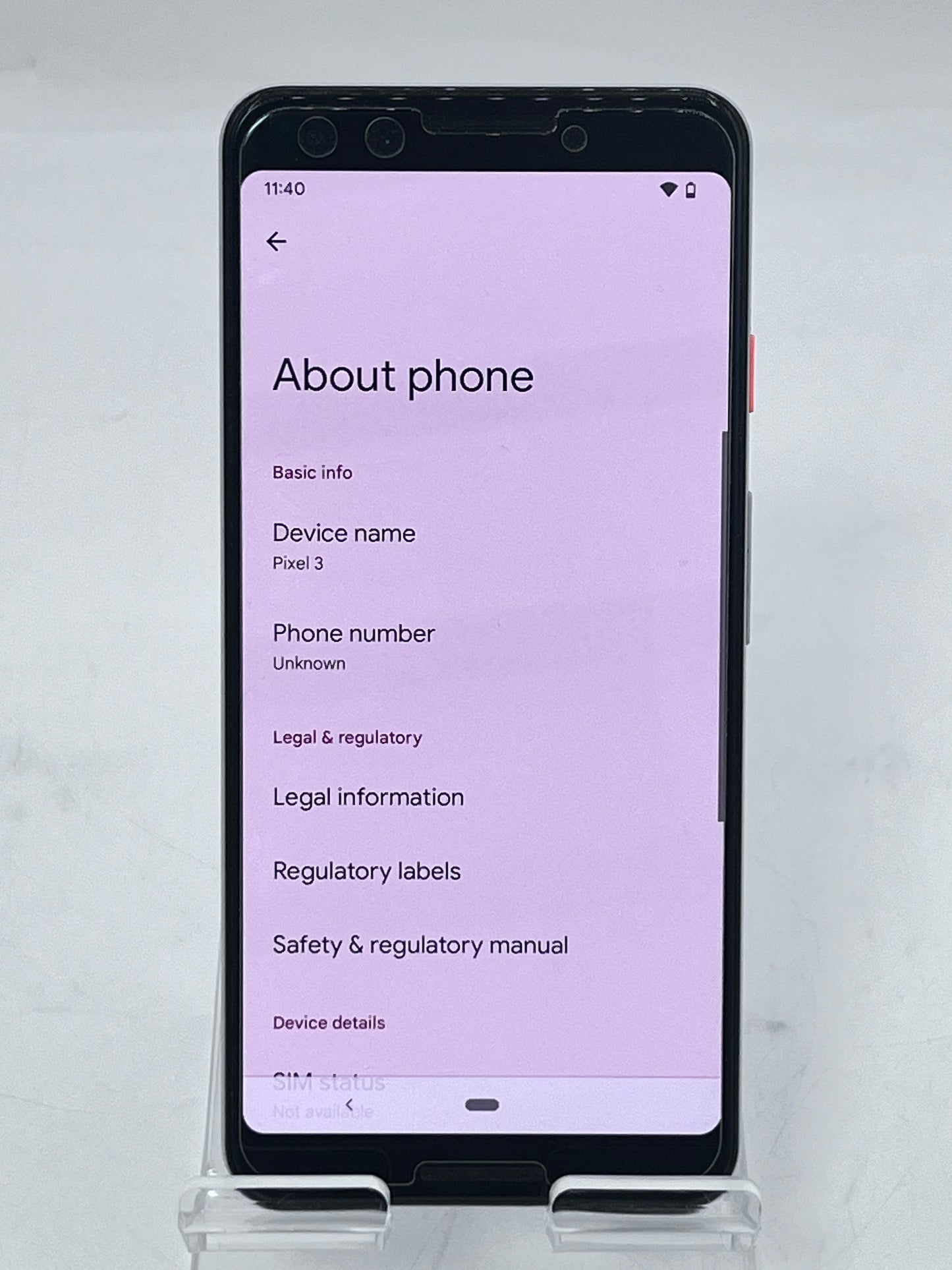 Unlocked Google Pixel 3 64GB Pink