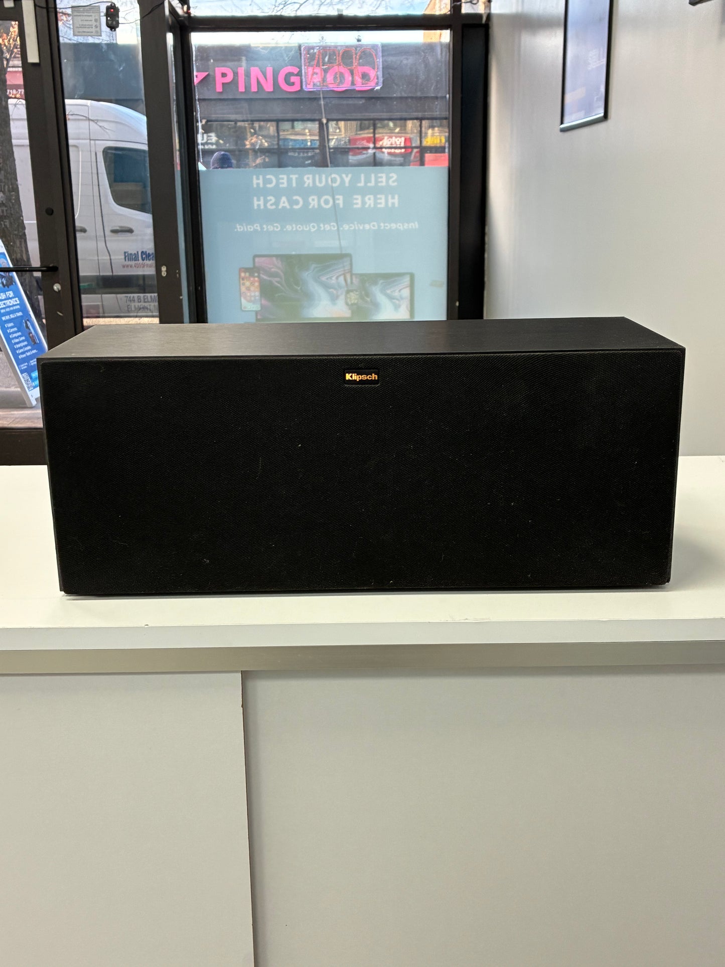 Bose Klipsch R-25C Center Channel Speaker Black Rectangular Banana Jack