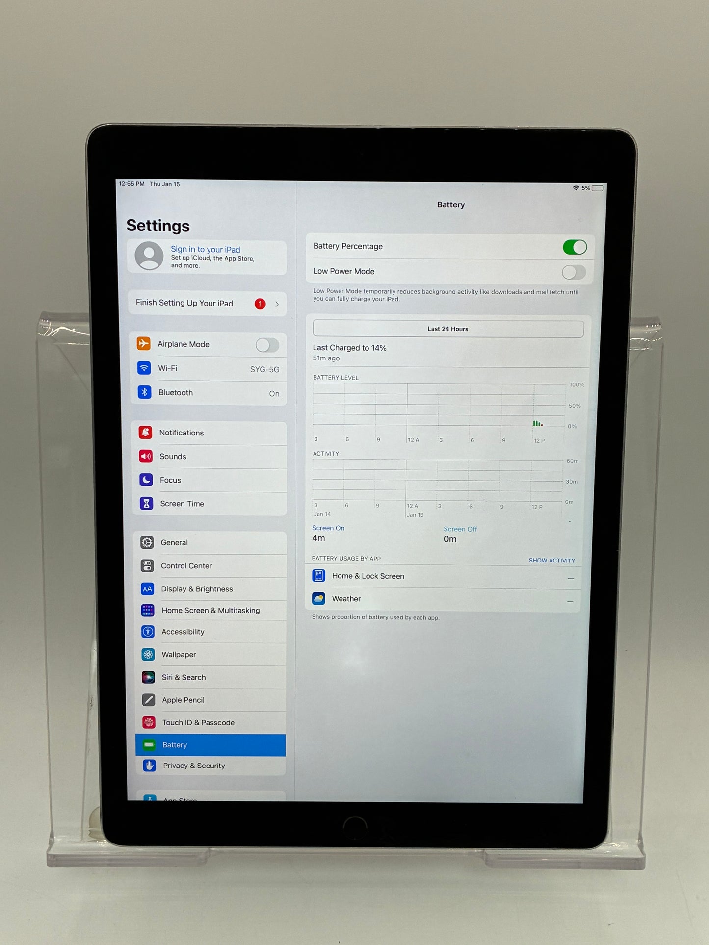 Apple iPad Pro 12.9" (1st Gen) A1584 128GB Silver