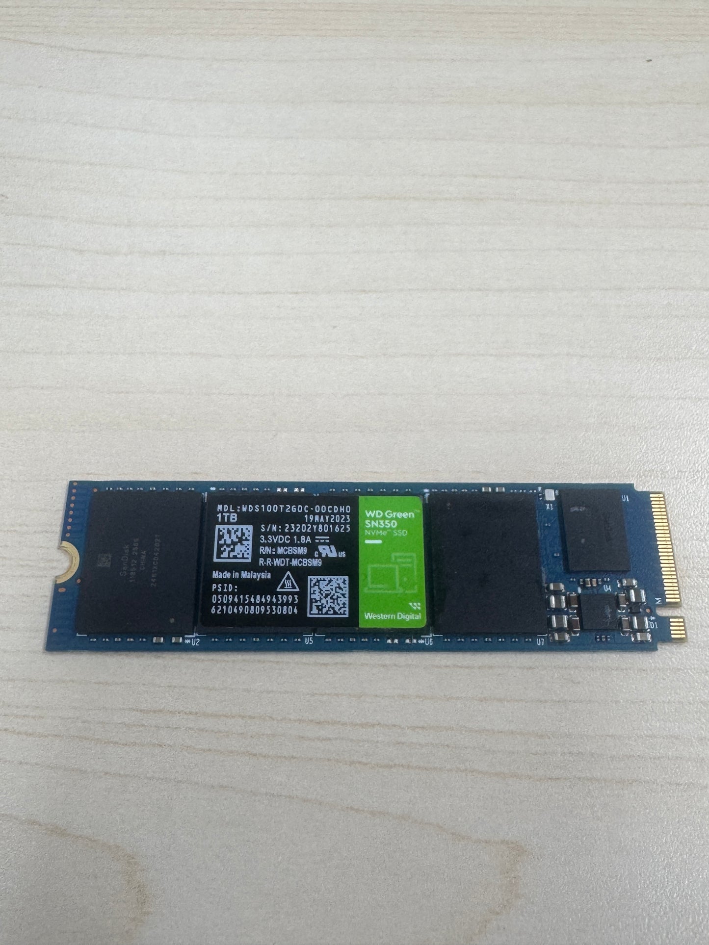 Western Digital WD 2280mm Green SN350 1TB M.2 NVMe Gen 3.0 x 4 SSD Free Shipping