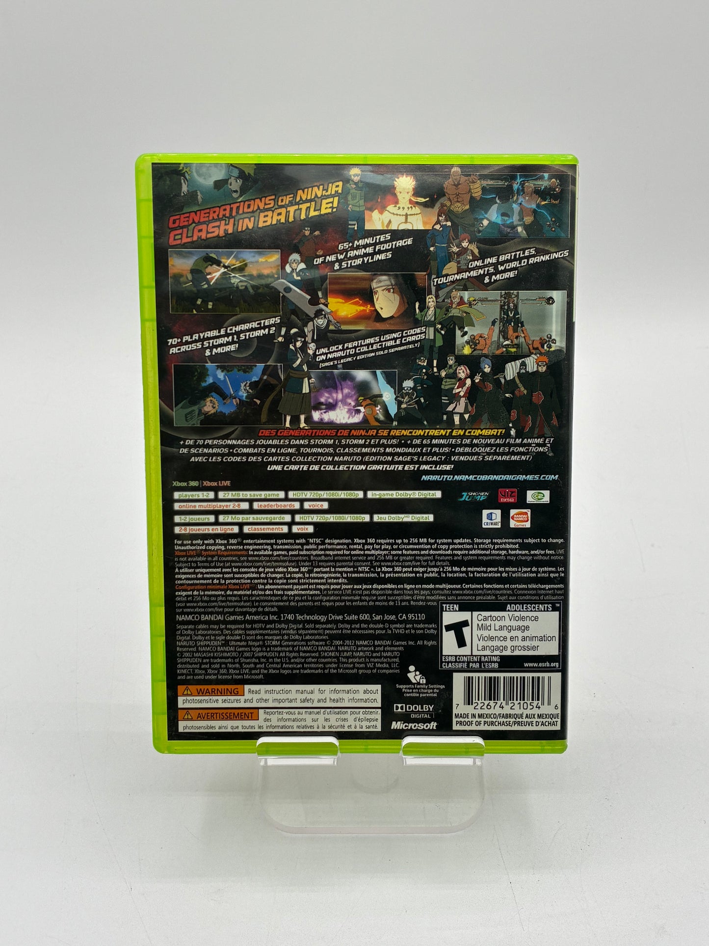 Xbox 360 Naruto Shippuden Ultimate Ninja Storm Generations - Free Shipping!
