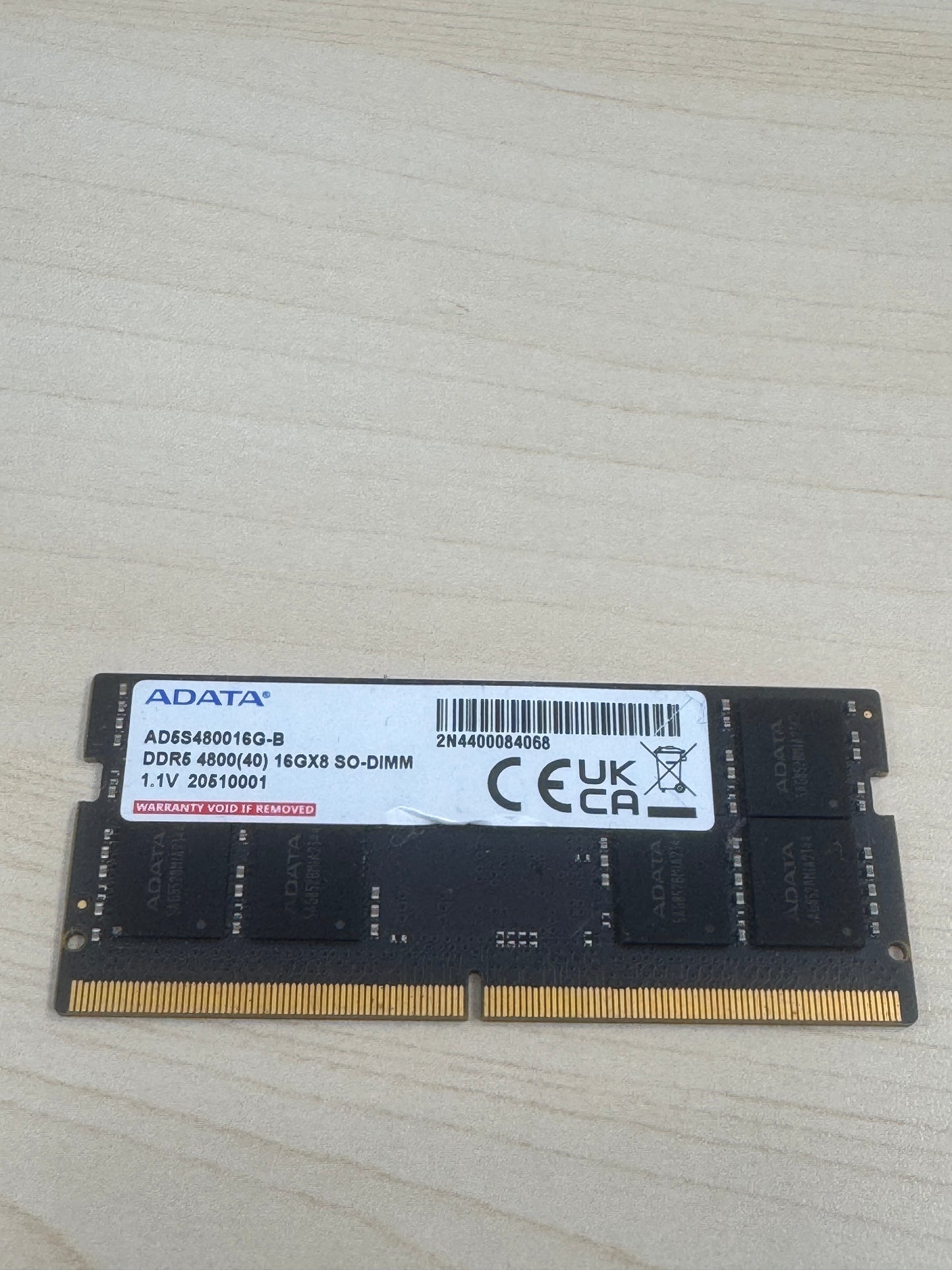 ADATA 16GB DDR5 4800MHz SODIMM Laptop Memory RAM - AD5S480016 Free Shipping
