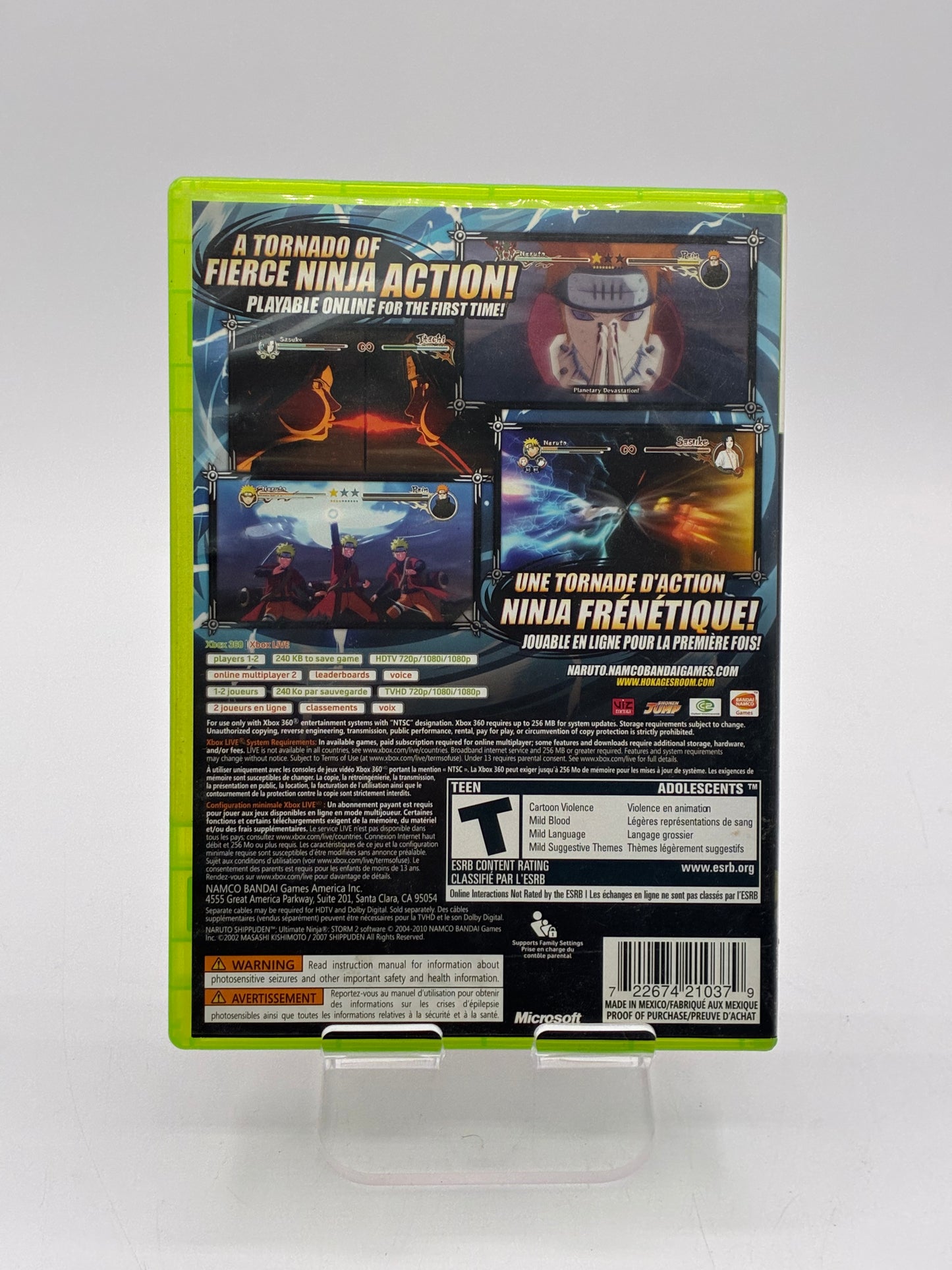 Xbox 360 Naruto Shippuden Ultimate Ninja Storm 2 - Free Shipping!