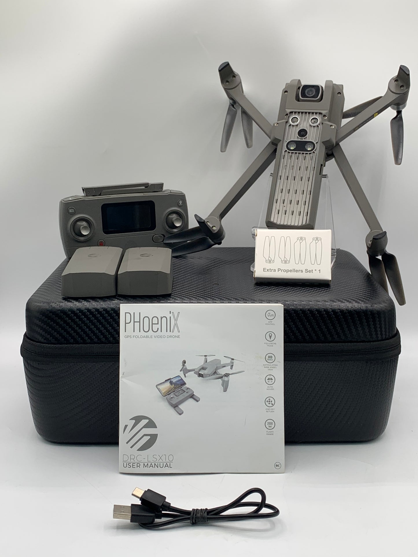 Phoenix Drone GPS Foldable Video 40 Min. DRC-LSX10 Full Set Free Shipping