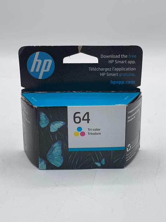 HP 64 Tri-Color Ink Cartridge Multi-Colored - New In Box