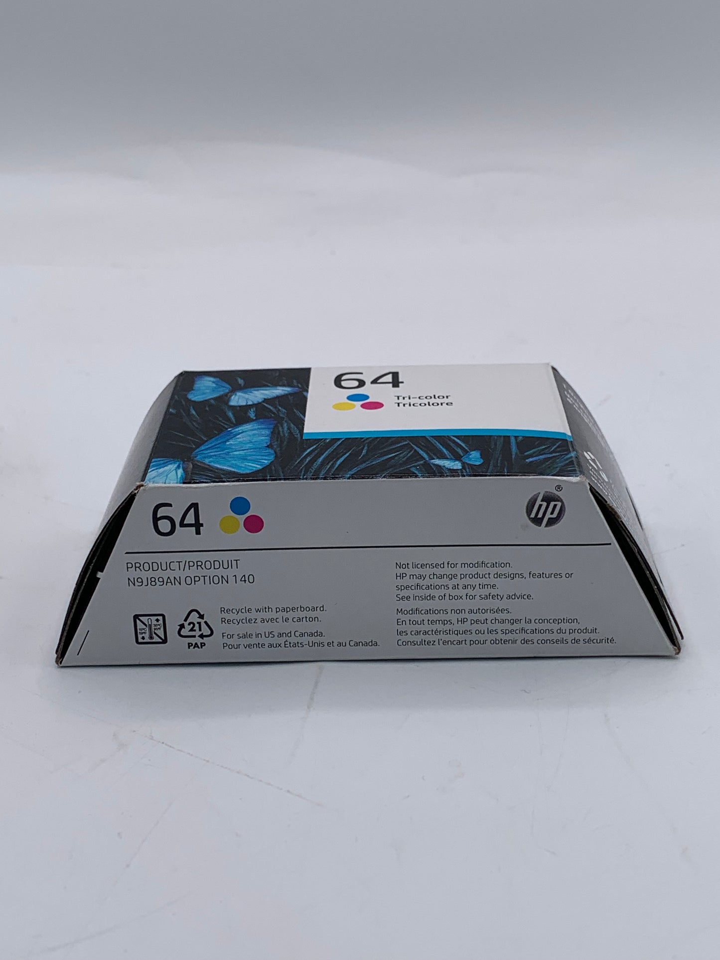 HP 64 Tri-Color Printer Ink Cartridge Multi-Colored New In Box