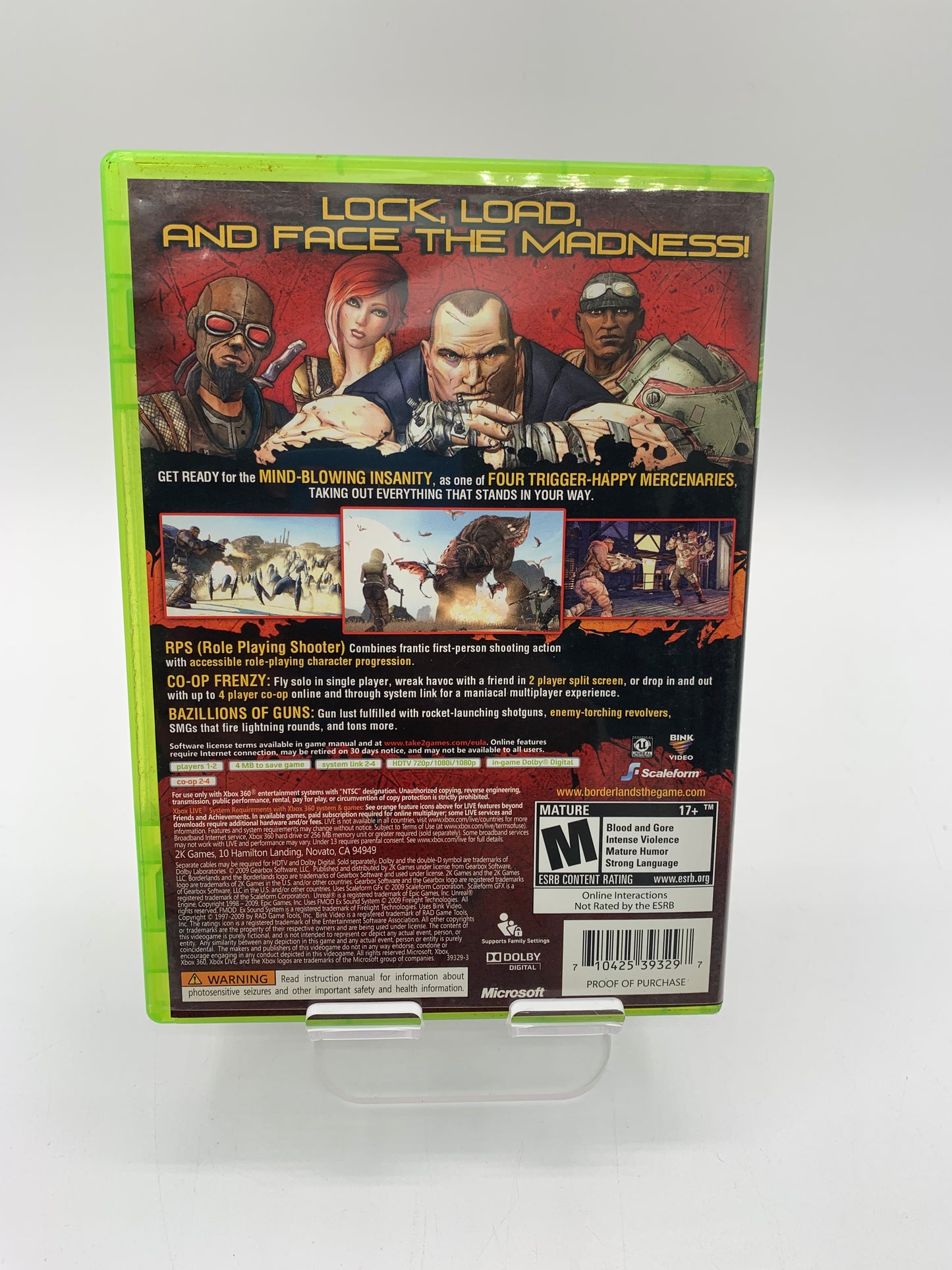 Xbox 360 Borderlands Platinum Hits Video Game - Free Shipping!