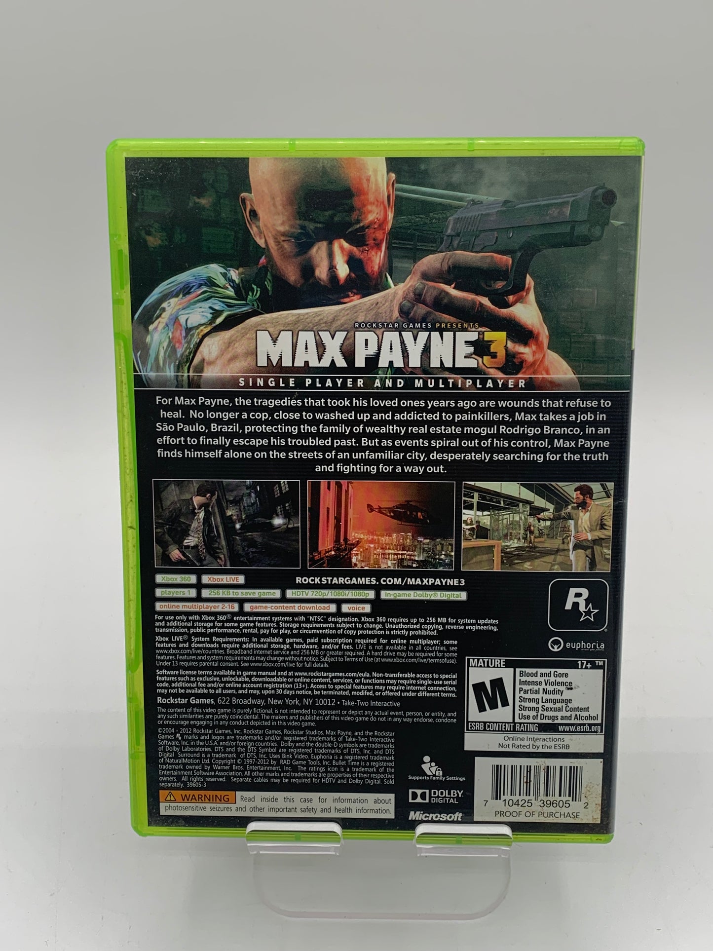 Xbox 360 Max Payne 3 Video Game - Free Shipping!