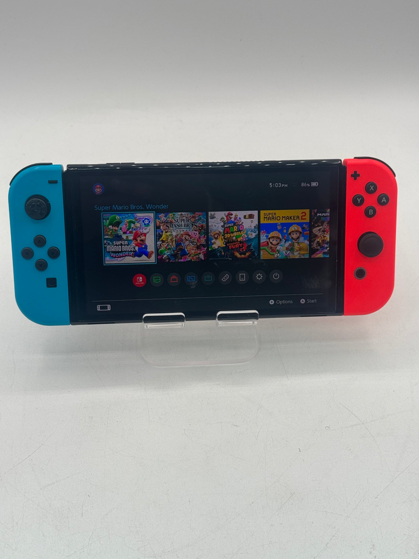 Nintendo Switch OLED Video Game Console HEG-001 Red/Blue Joycons READ!!!