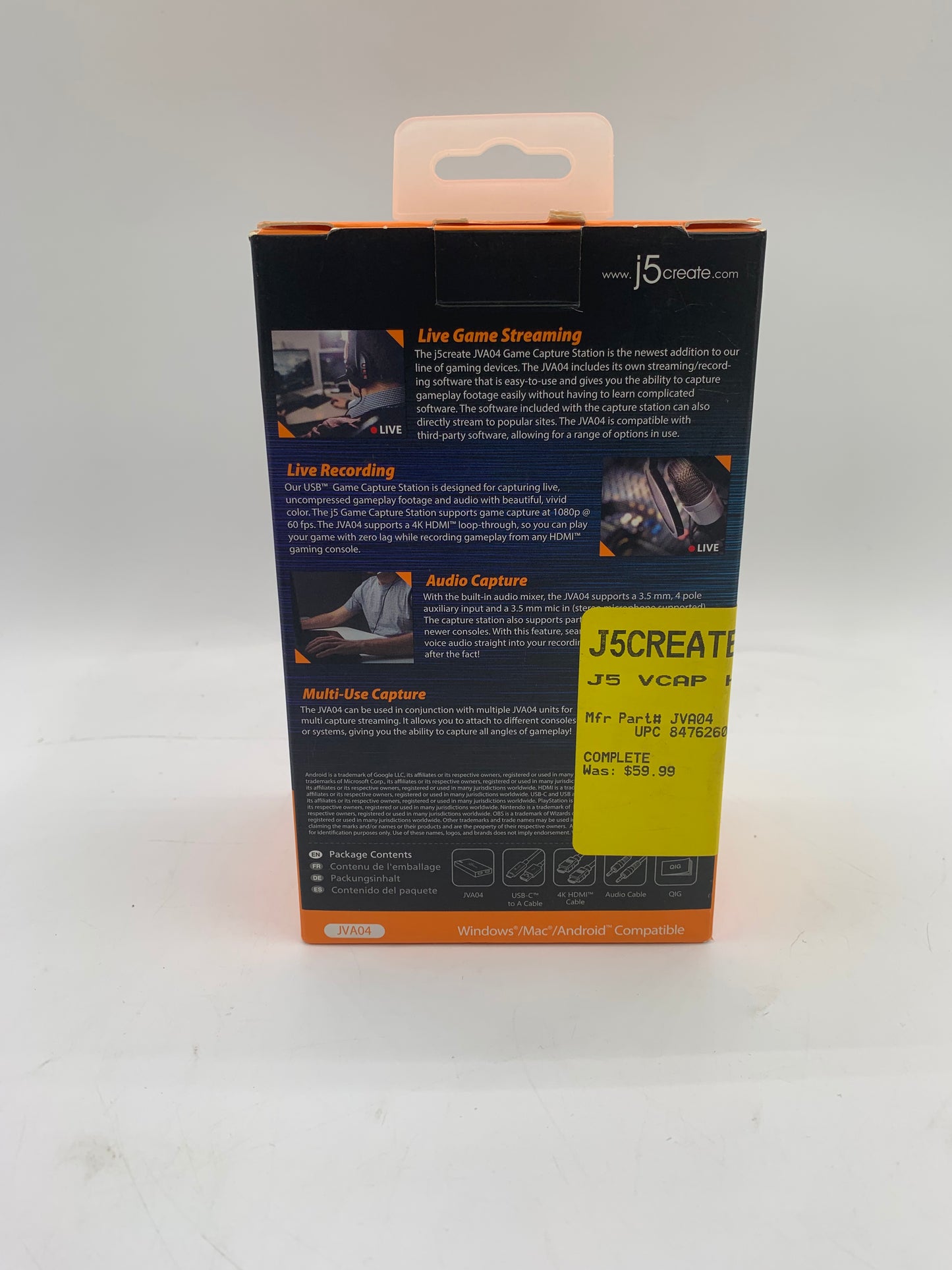 j5create 4K UHD Video Game Capture Station
