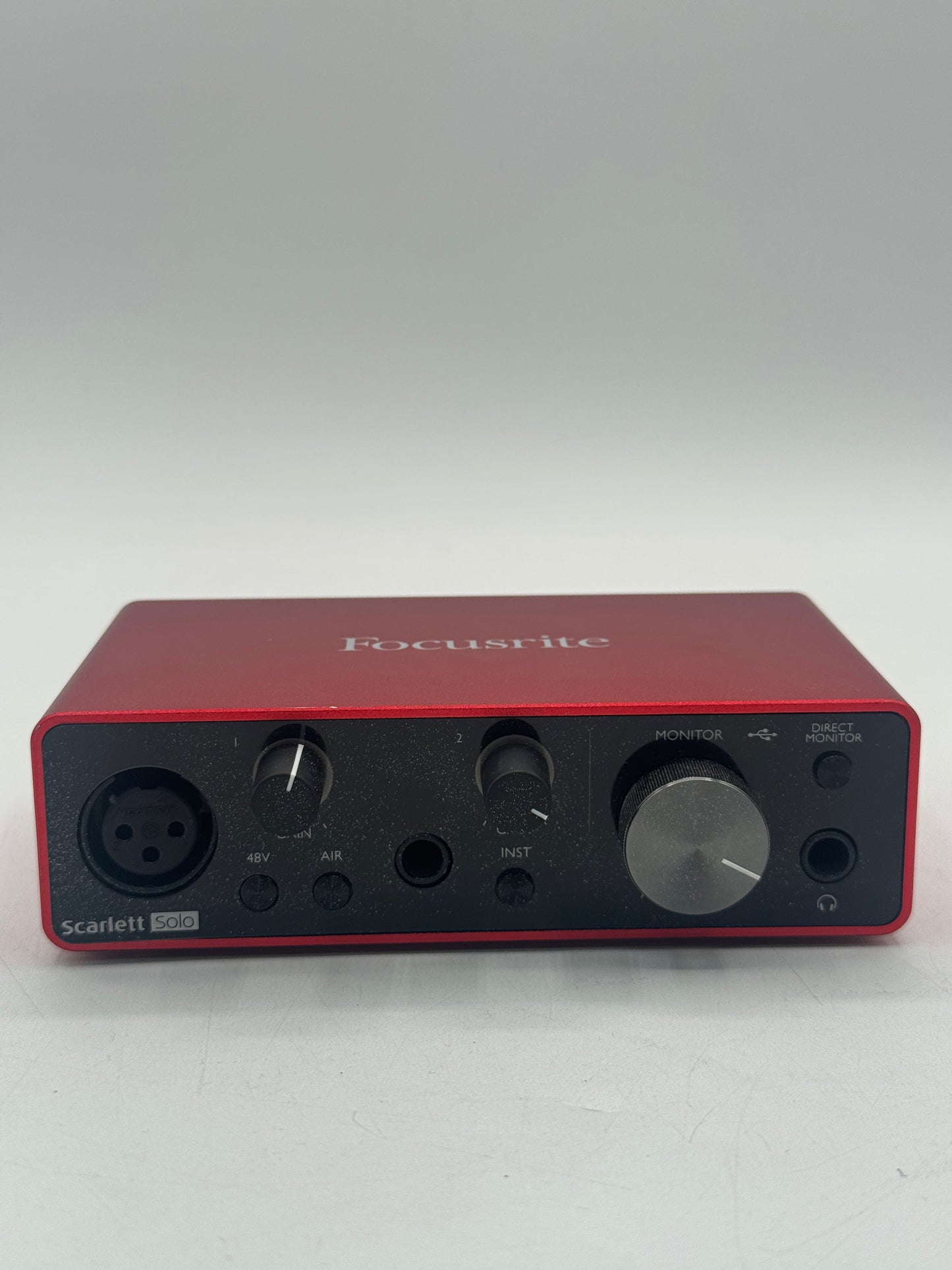 Focusrite Scarlett Solo 3rd Gen Pro Audio Interface Red Tested Free Shipping