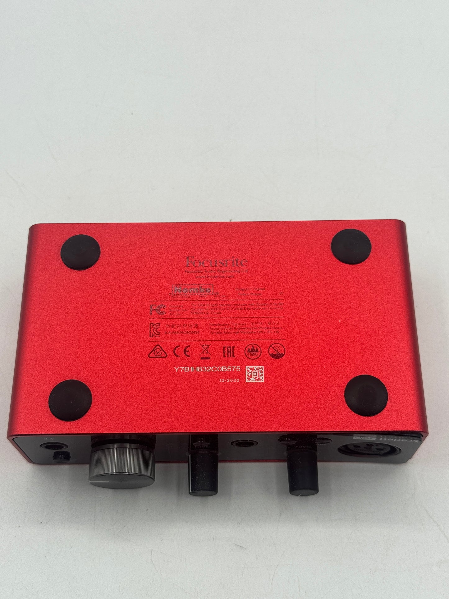 Focusrite Scarlett Solo 3rd Gen Pro Audio Interface Red Tested Free Shipping