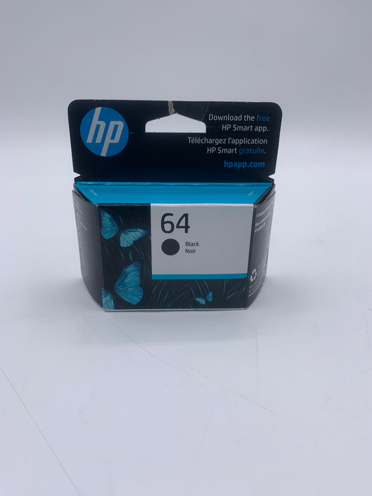 Genuine HP 64 Black Original Ink Cartridge N9J90AN Sealed OEM Box EXP 03/2027