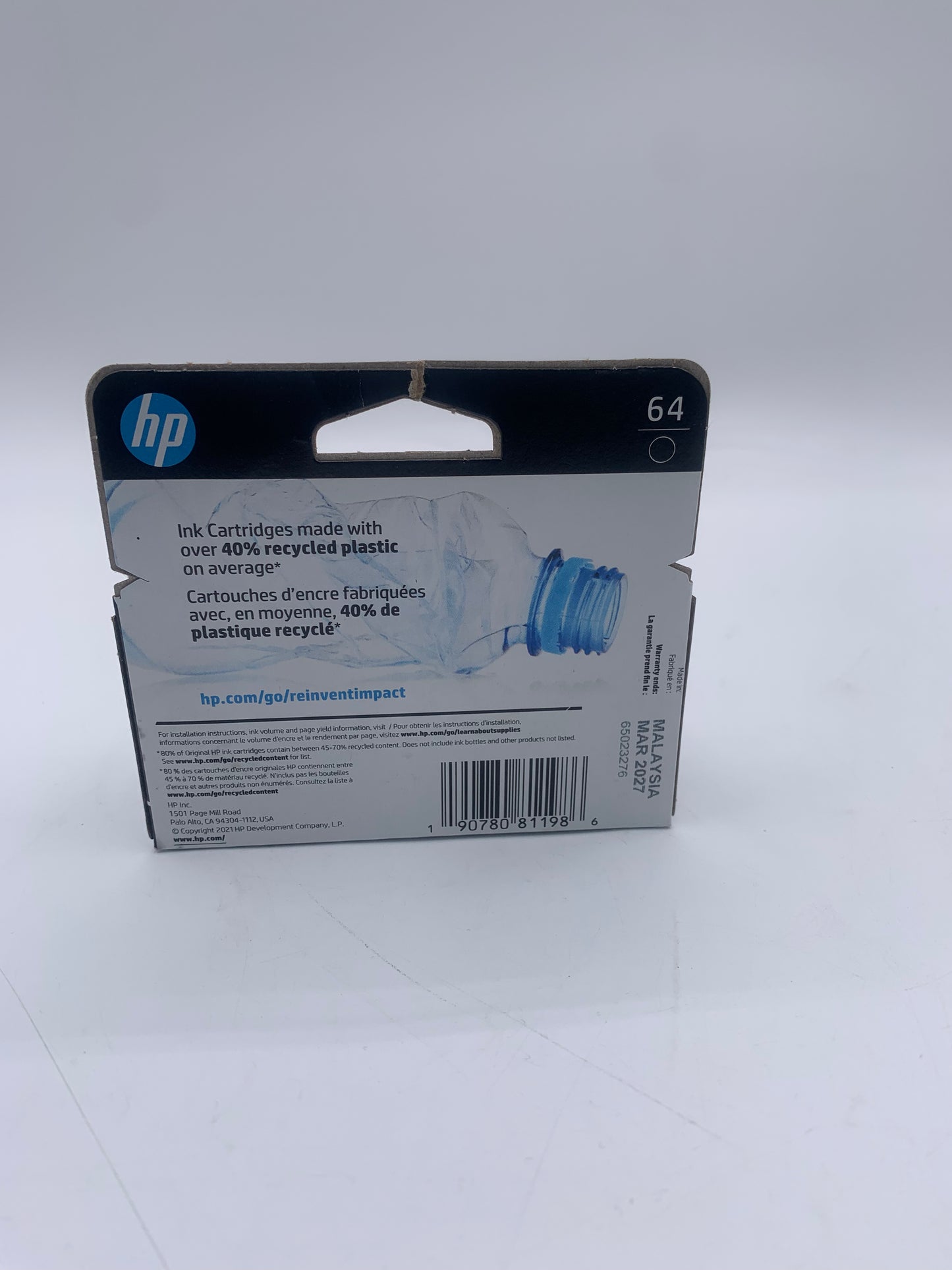 HP 64 Black Printer Toner - New In Box
