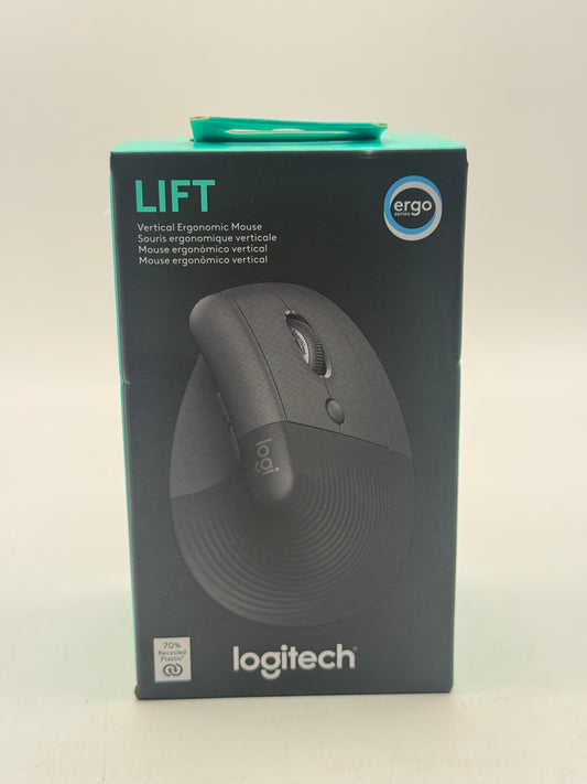 NEW Logitech Lift Vertical Wireless Ergonomic Mouse 910-006466 Black Free Shipping