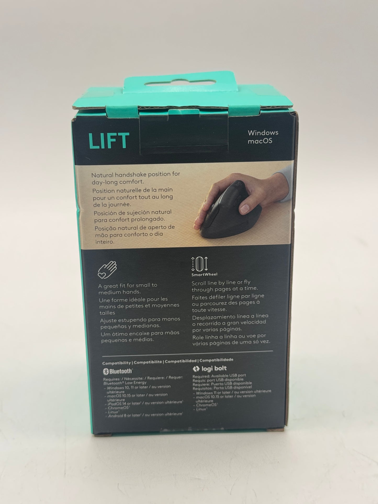 NEW Logitech Lift Vertical Wireless Ergonomic Mouse 910-006466 Black Free Shipping