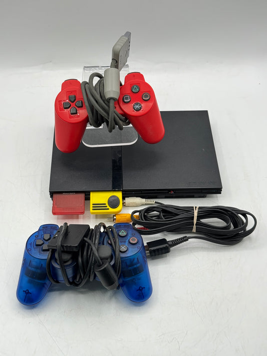 Sony PlayStation 2 Slim SCPH-79001 Console w/ 2 8GB Memory Card & 2 Controllers