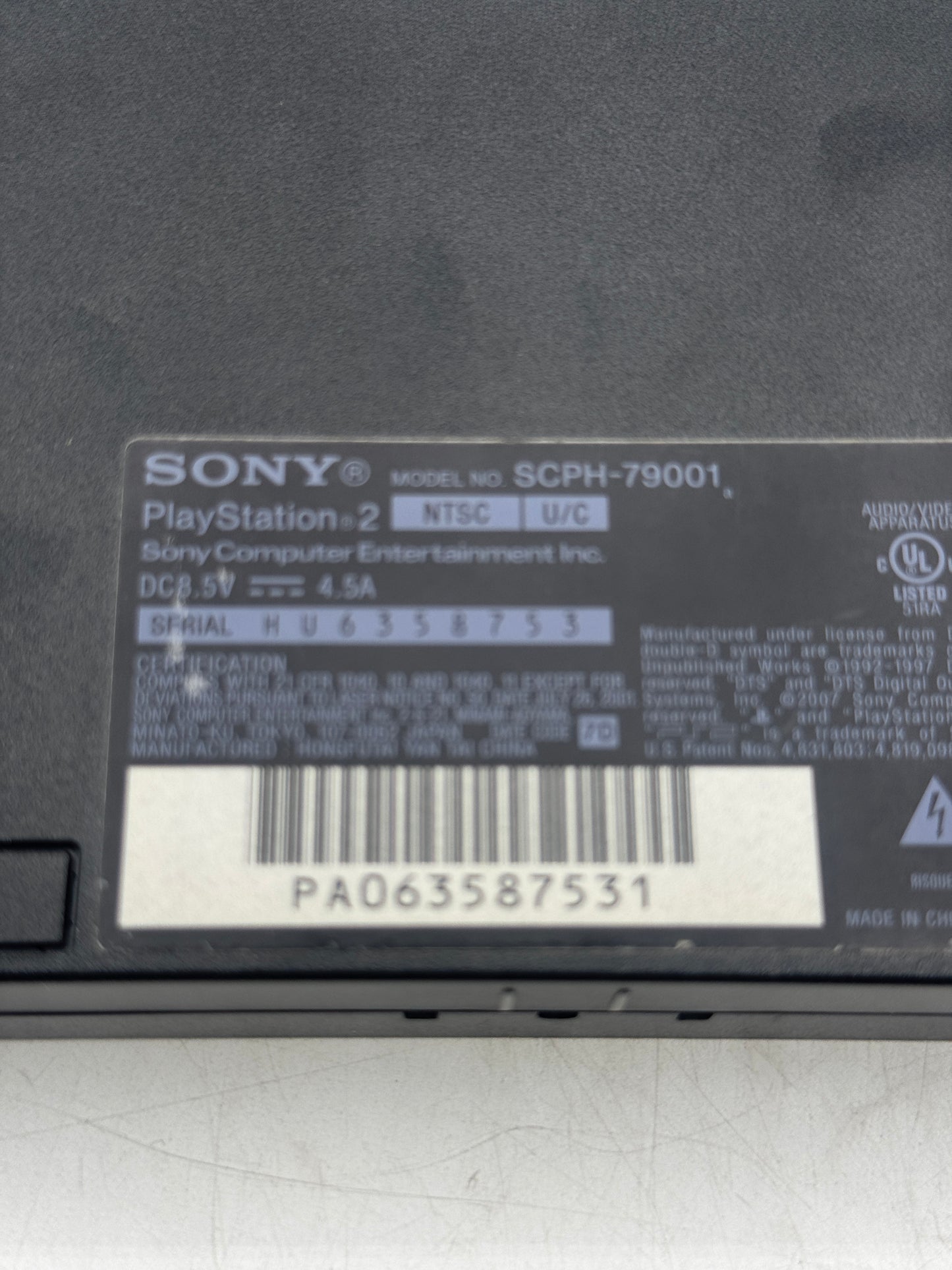 Sony PlayStation 2 Slim SCPH-79001 Console w/ 2 8GB Memory Card & 2 Controllers