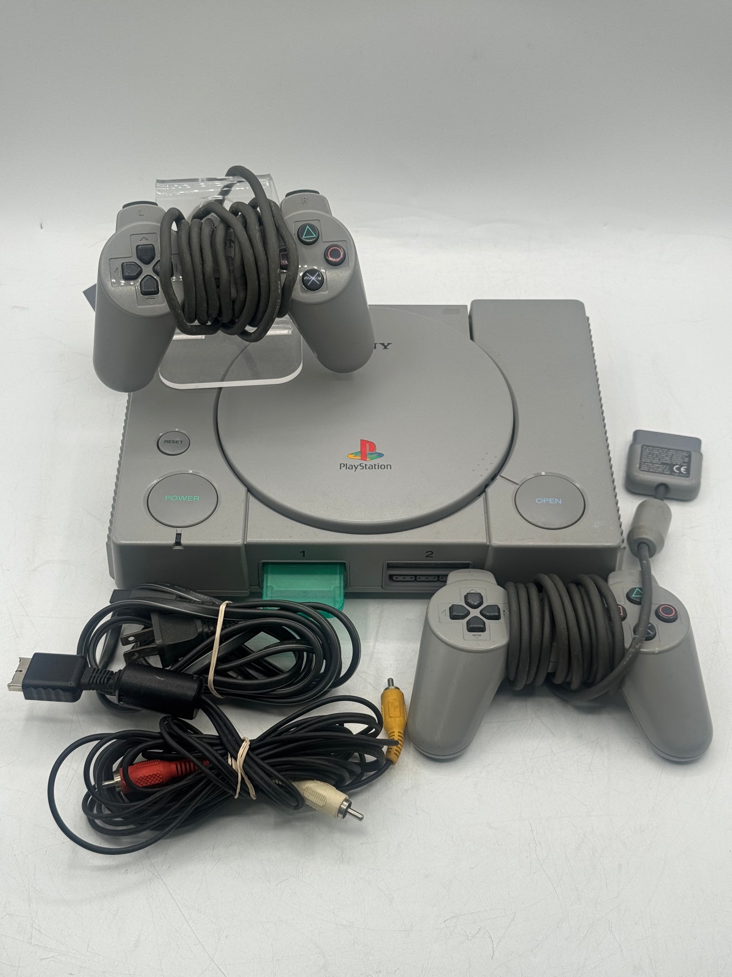 Sony PlayStation 1 SCPH-9001 Gray w/ 2 Controllers & 8GB Memory Card Tested Free Shipping