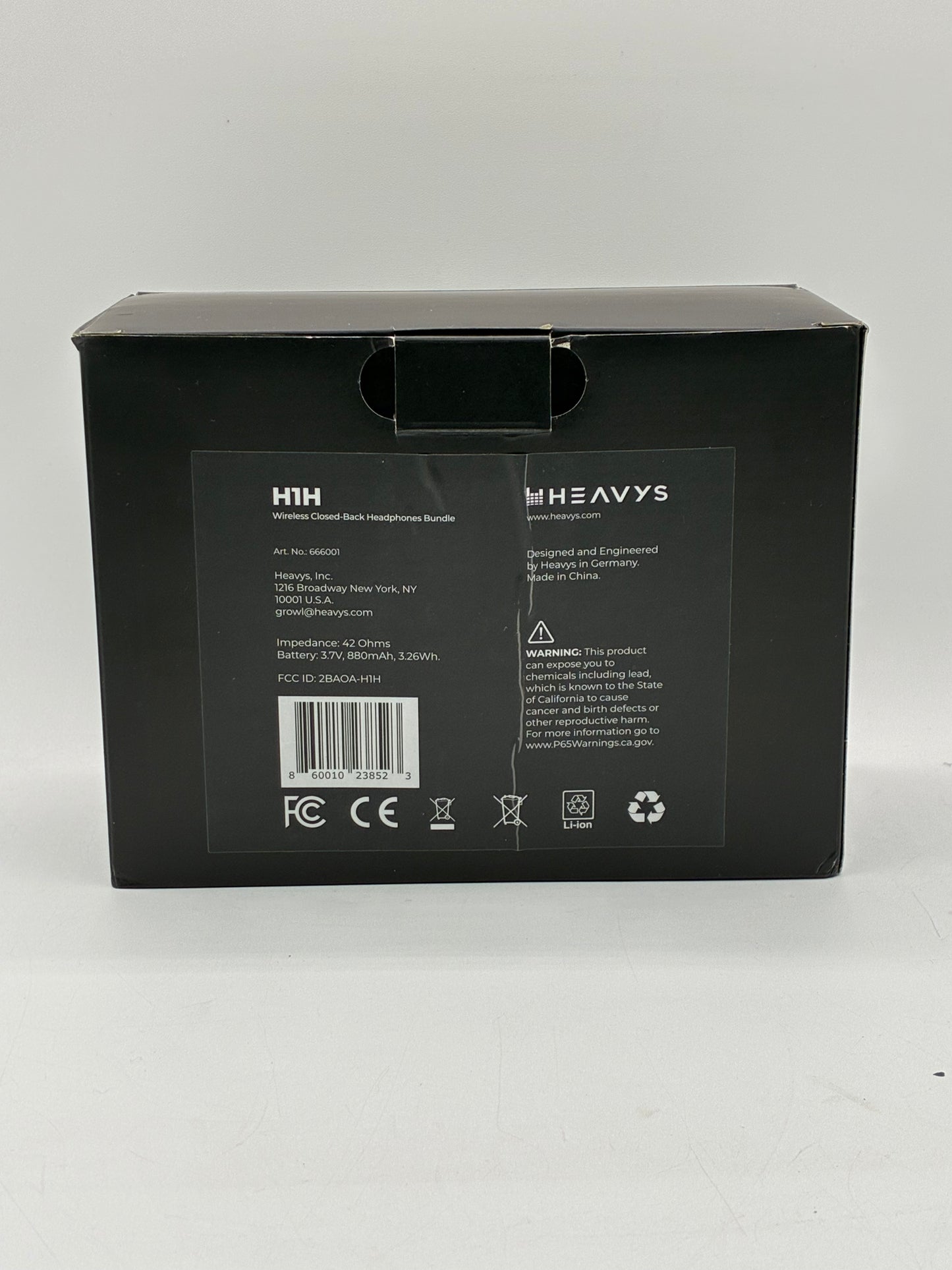 Heavys H1H Bluetooth Headphones Black