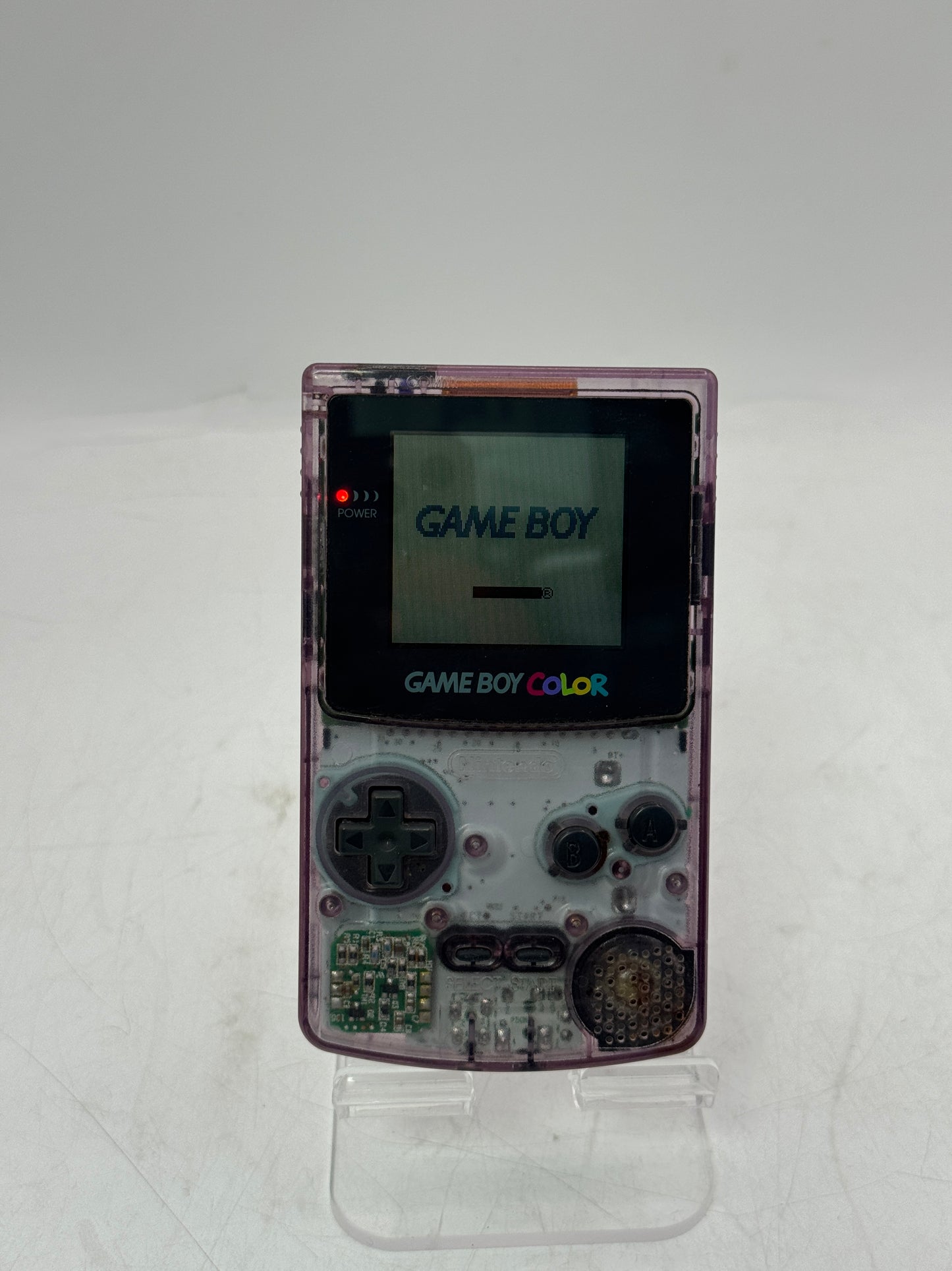 Nintendo Gameboy Boy Color Atomic Clear Purple Console CGB-001 Tested & Working