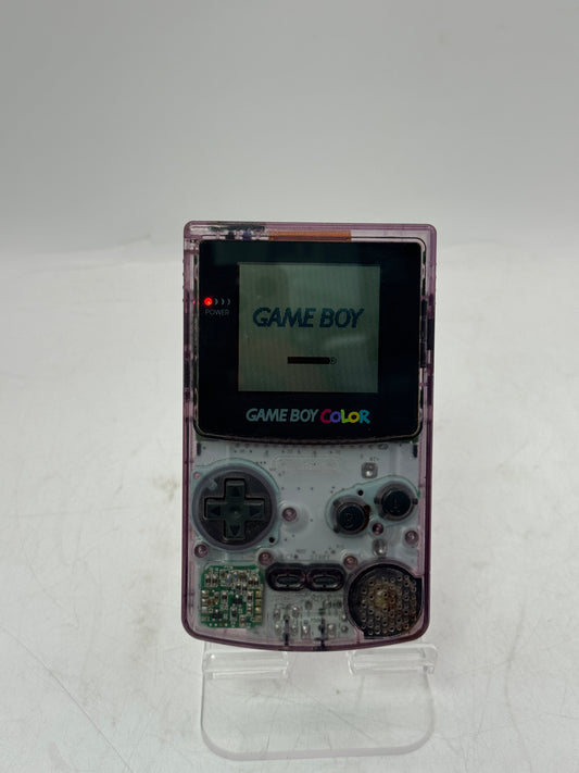Nintendo Gameboy Boy Color Atomic Clear Purple Console CGB-001 Tested & Working