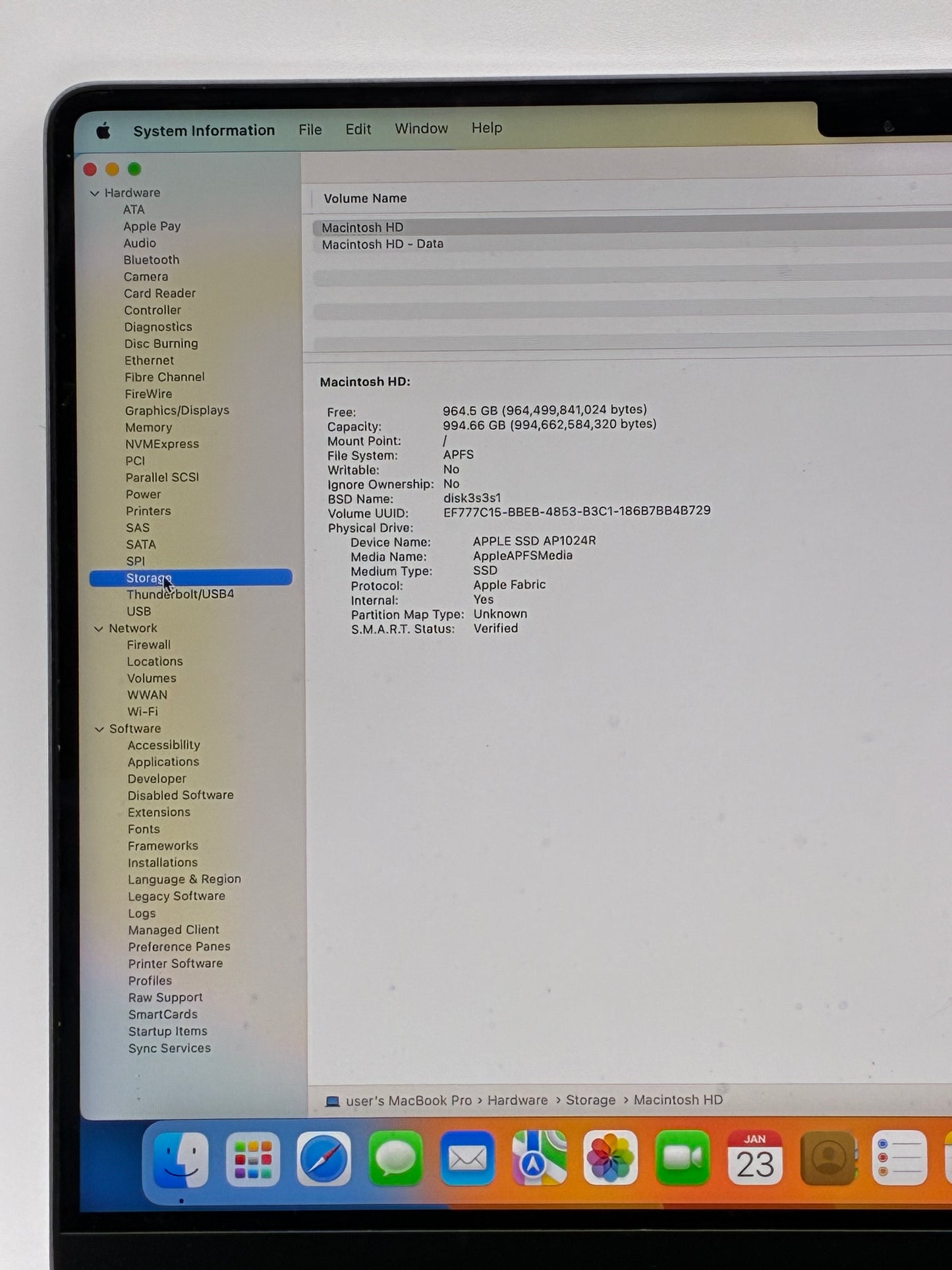 2021 Macbook Pro 14" M1 Pro 16GB 1TB A2442 MKGQ3LL/A BAD LCD Parts