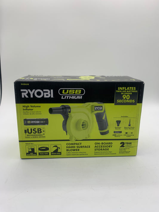 Ryobi High Volume Inflator Green - New In Box - FVIF61K