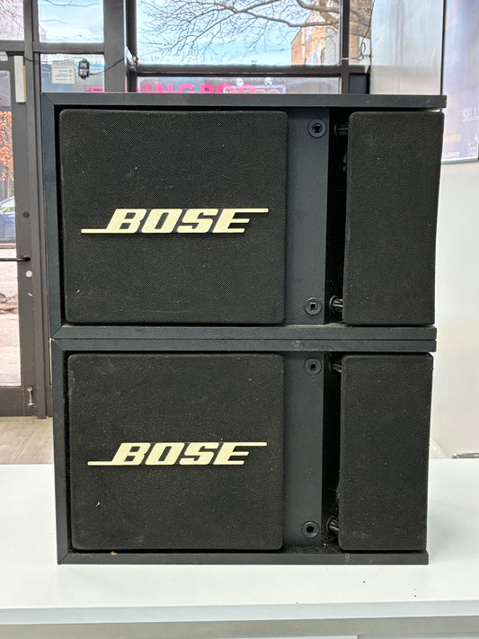 Bose 301 Music Monitor II Black Speakers - Fully Functional with Good Grill (READ)