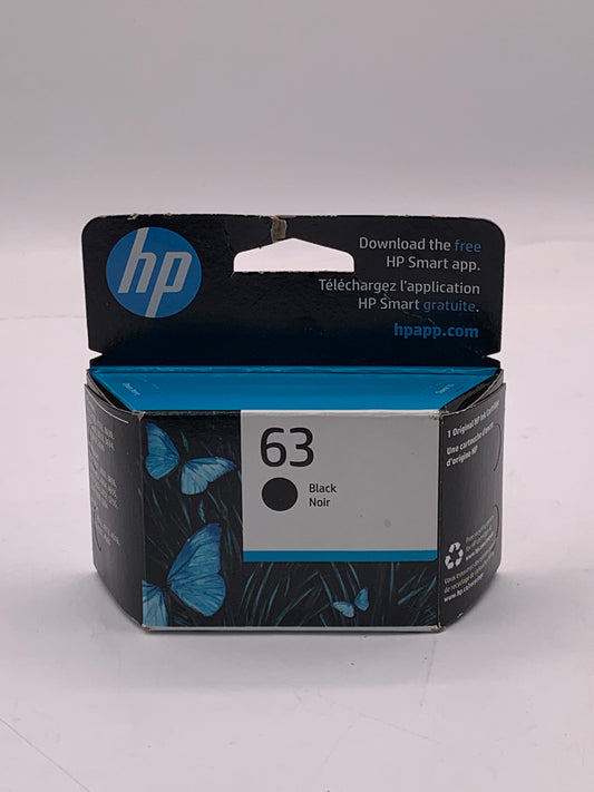 HP 63 Black Ink Cartridge - New In Box