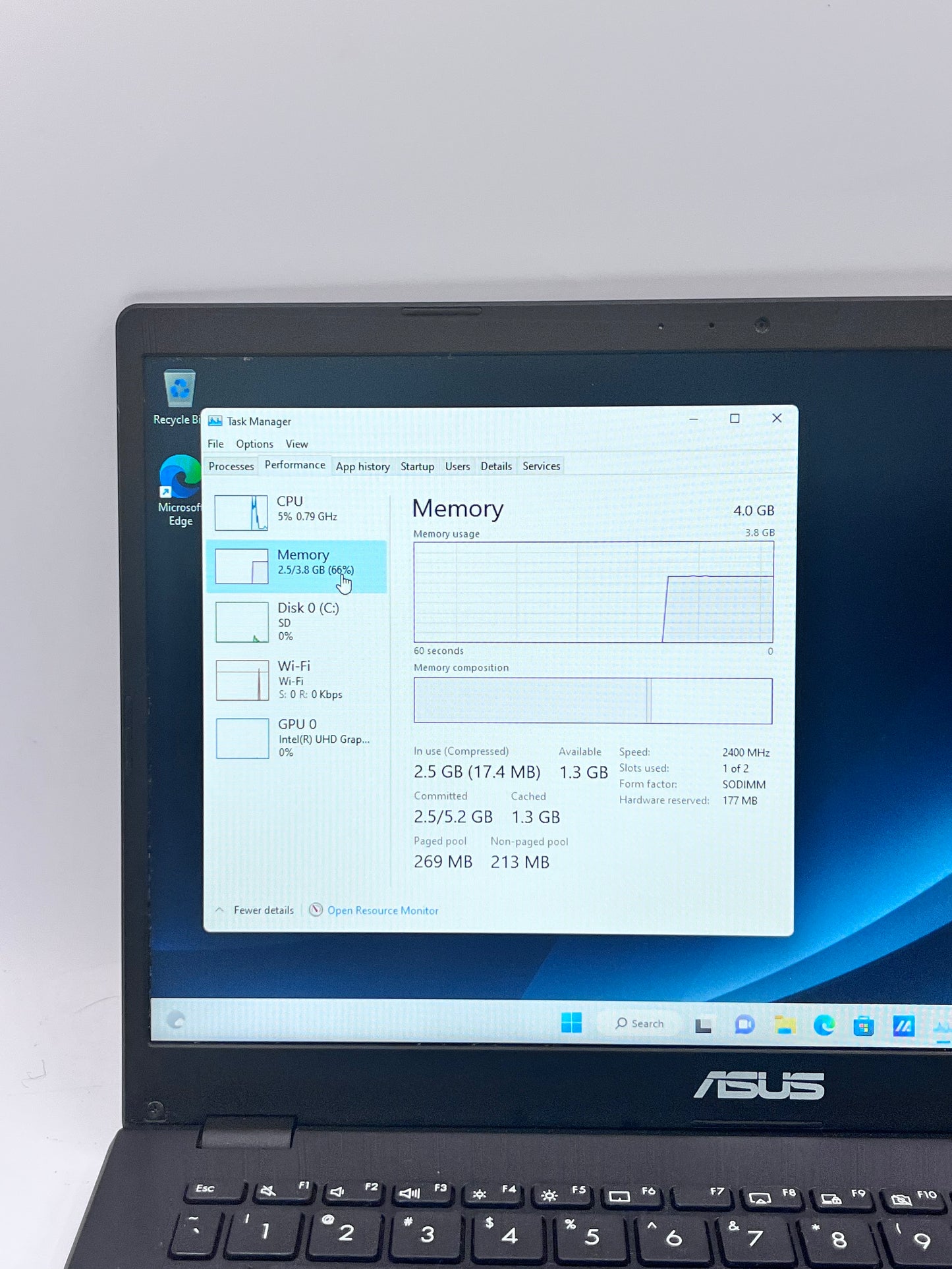 Asus E410m 14" Intel Celeron 4GB 128GB Laptop - Blue