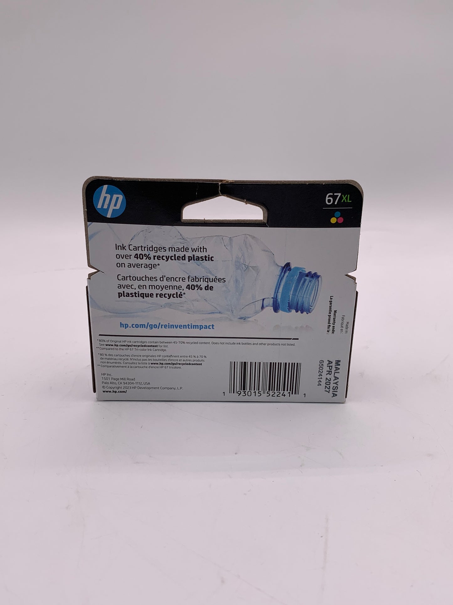 HP 67 XL Tri-color Ink Cartridge - New In Box