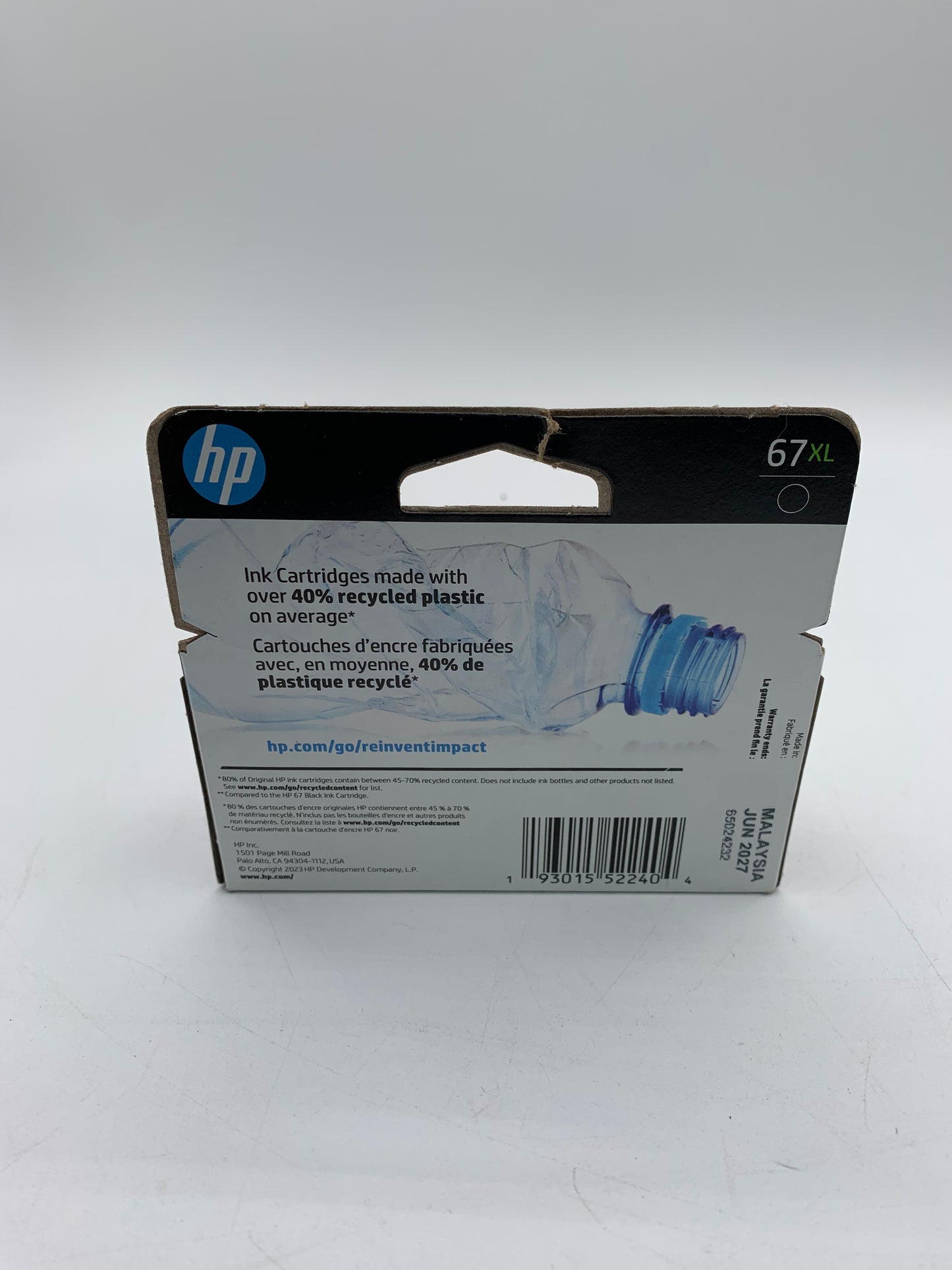 HP 67XL High Yield Black Original Ink Cartridge Exp. 06/2027 Free Shipping