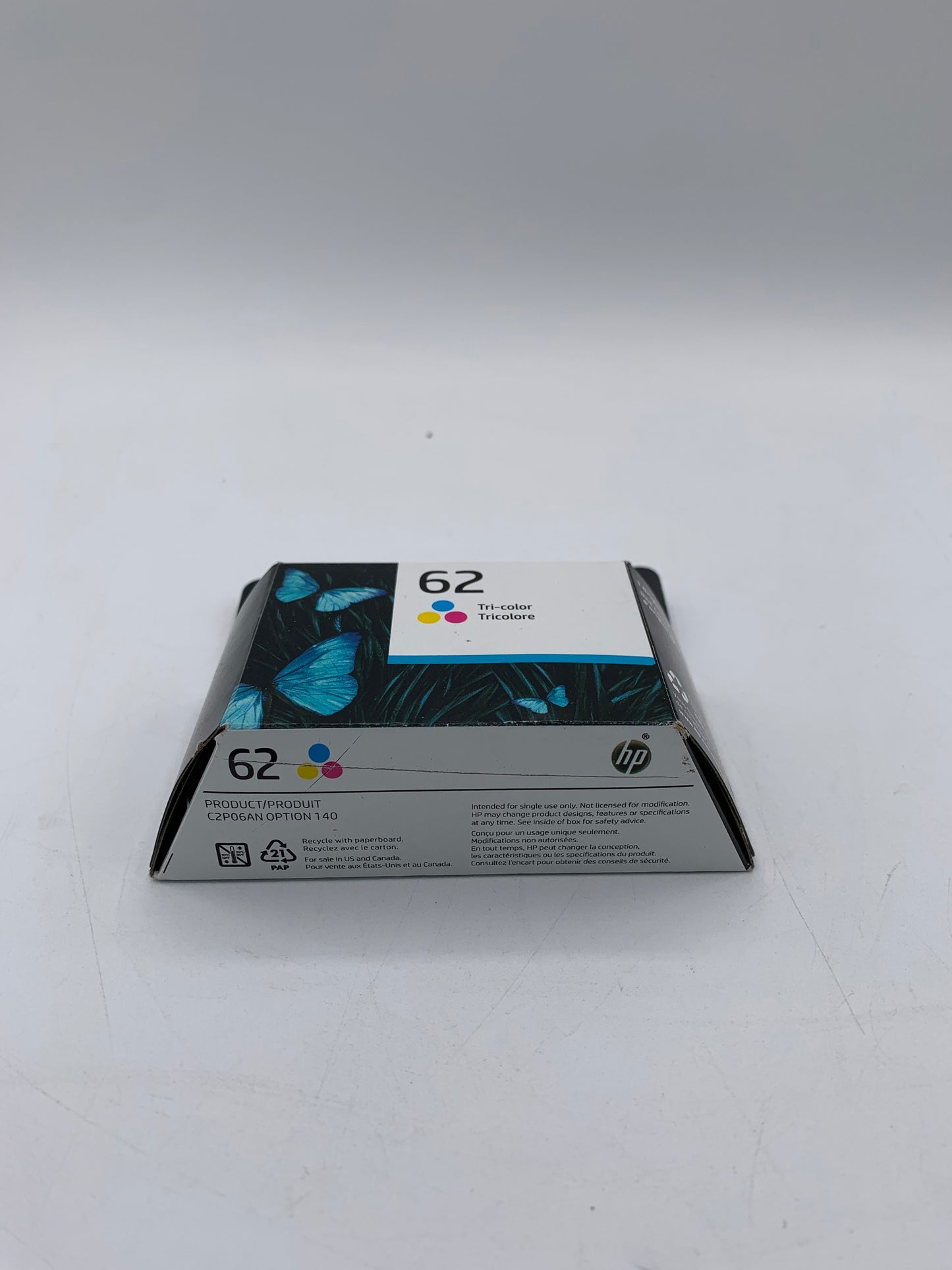 Genuine HP 62 Tri-Color Ink Cartridge exp Apr 2027 - New In Box