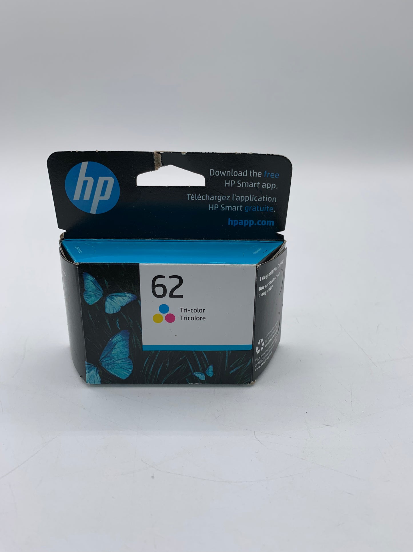 Genuine HP 62 Tri-Color Ink Cartridge exp Apr 2027 - New In Box