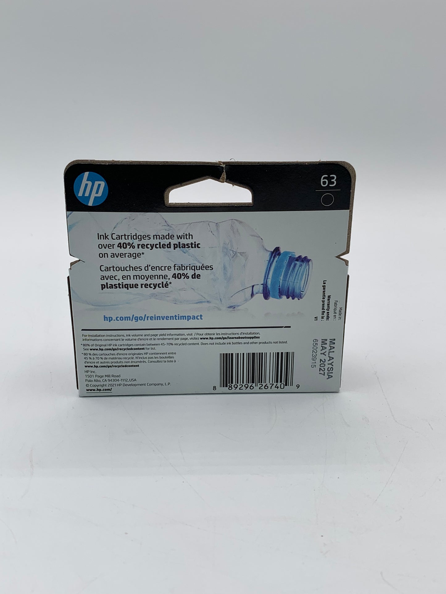 HP 63 Black Ink Cartridge - New In Box