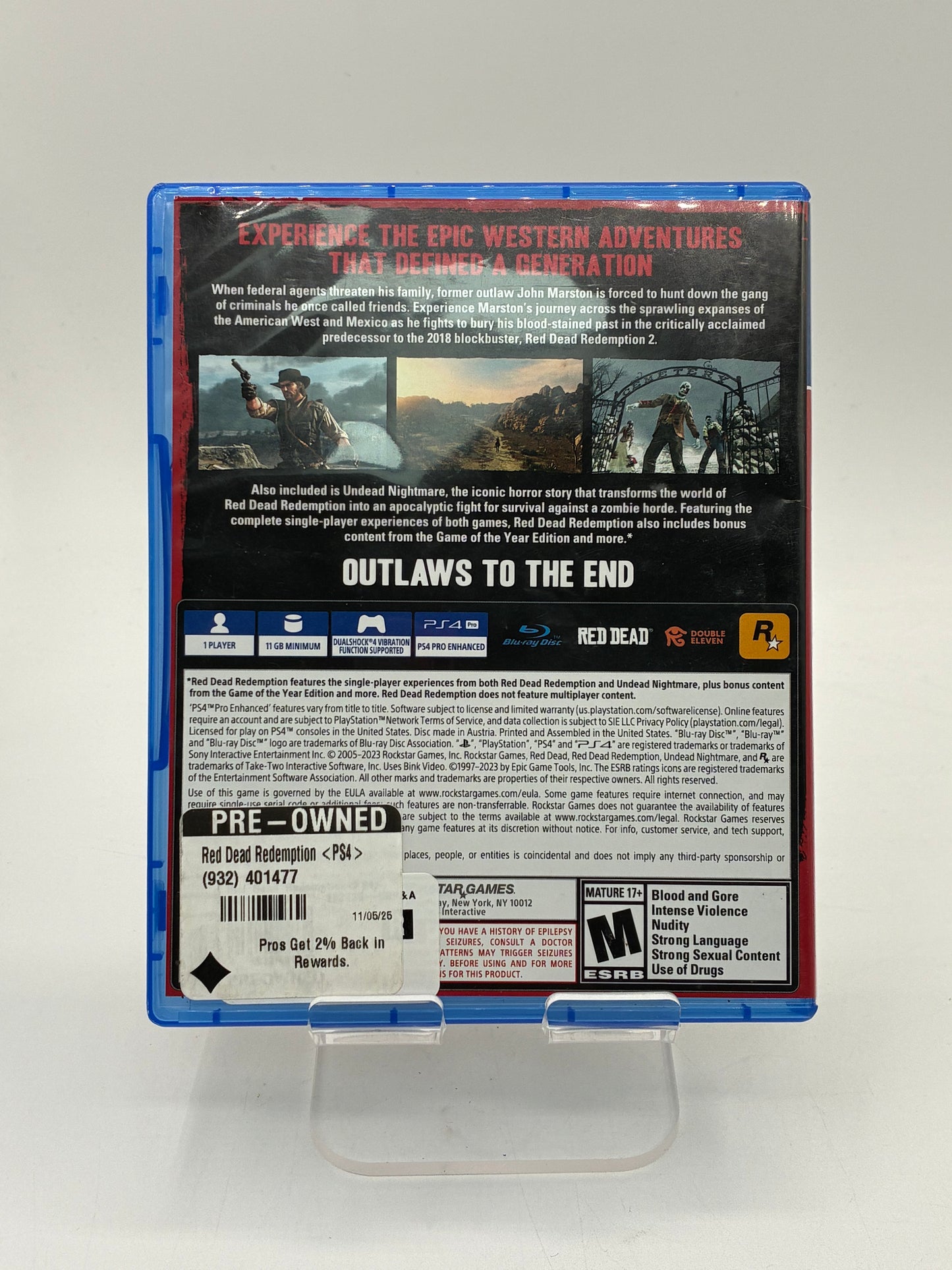 Playstation 4 Red Dead Redemption - Free Shipping