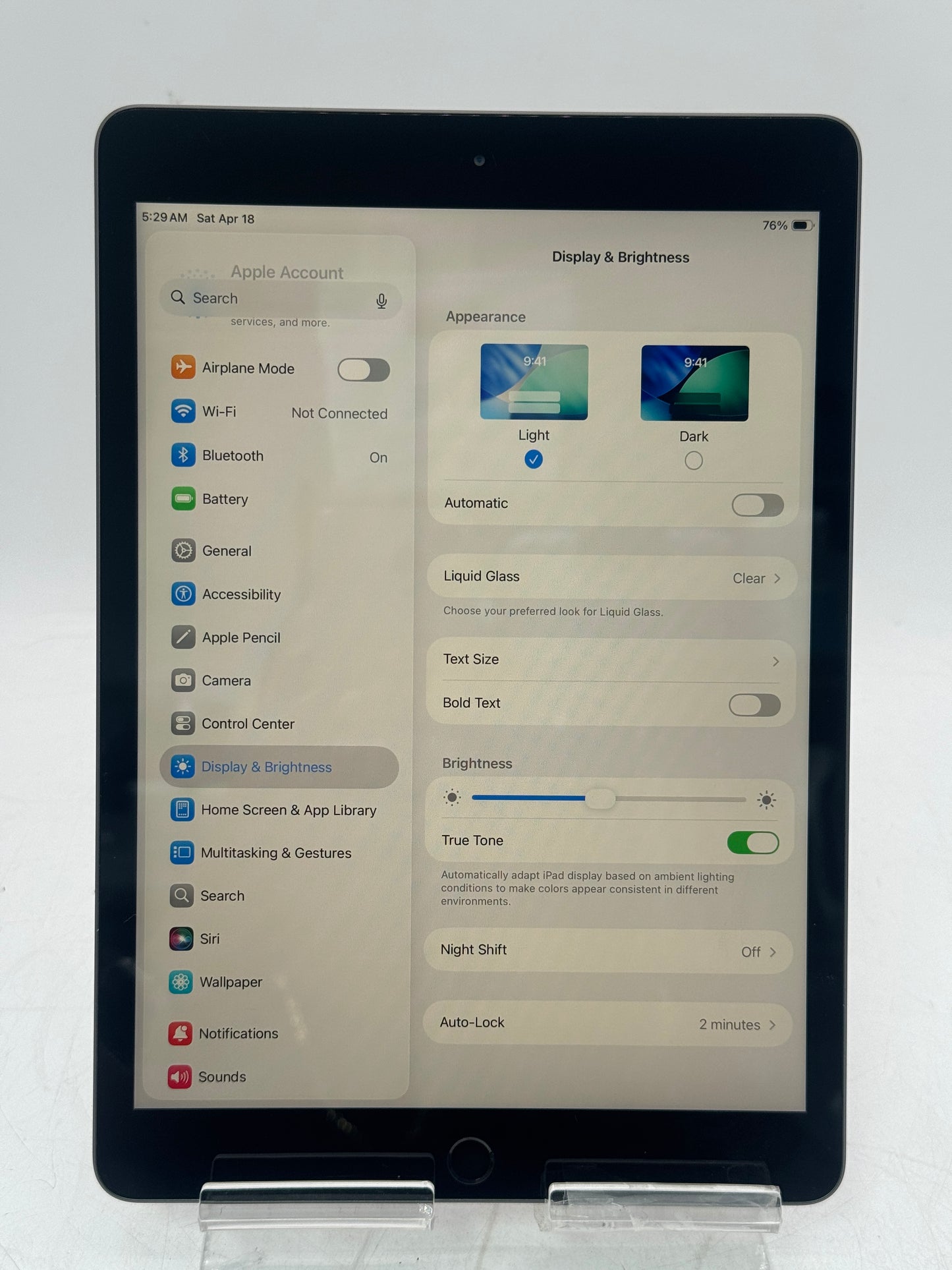 Apple iPad 8th Gen 32GB  A2270 MYU2LL/A Wi-Fi Only Space Gray READ