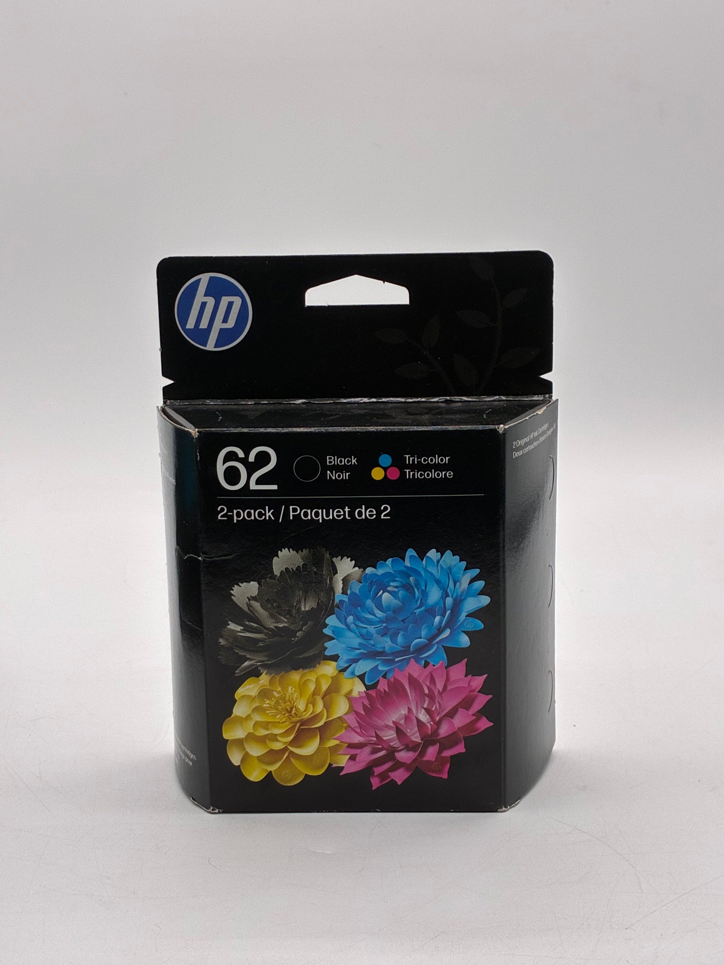 HP 62 Tri-color Ink Cartridge 2pk Black & Tri-Color - New In Box