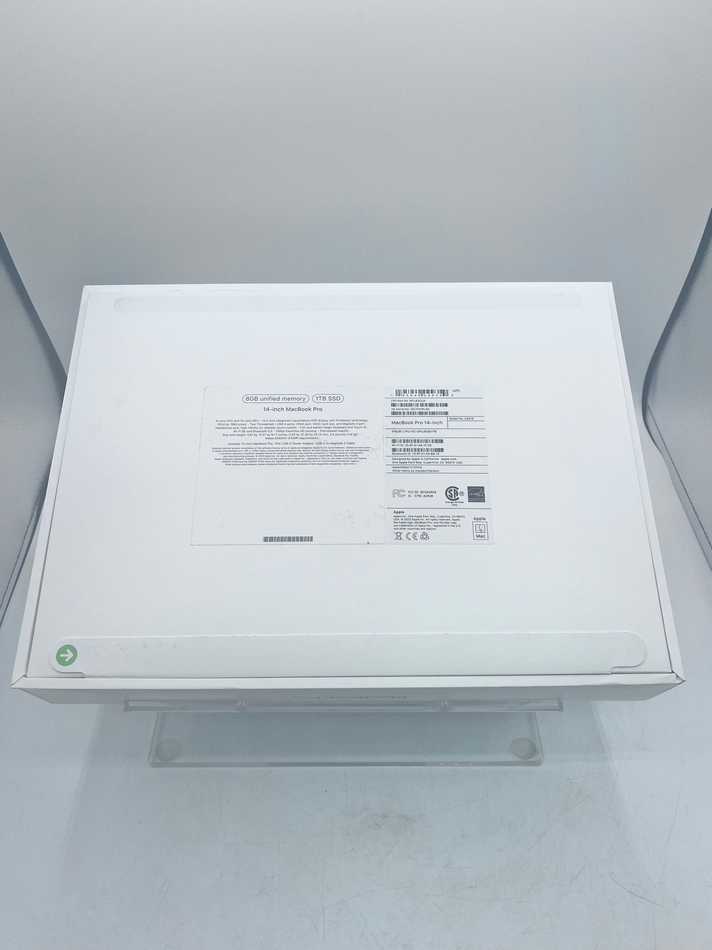 Apple 2023 MacBook Pro 14" MTL83LL/A A2918 M3 8-Core 8GB 1TB Space Gray - New Open Box