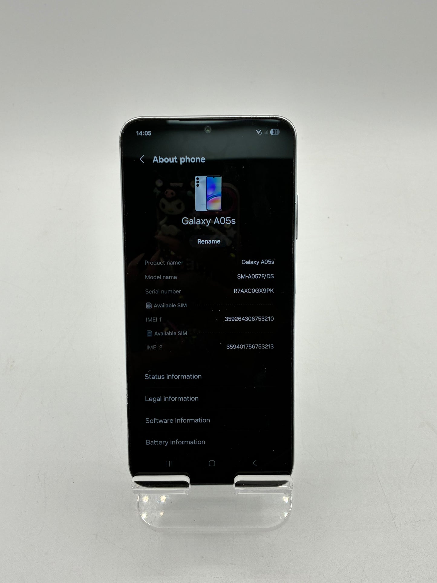 Samsung Galaxy A05s SM-A057G/DSN Cellphone (Black 128GB 4GB)