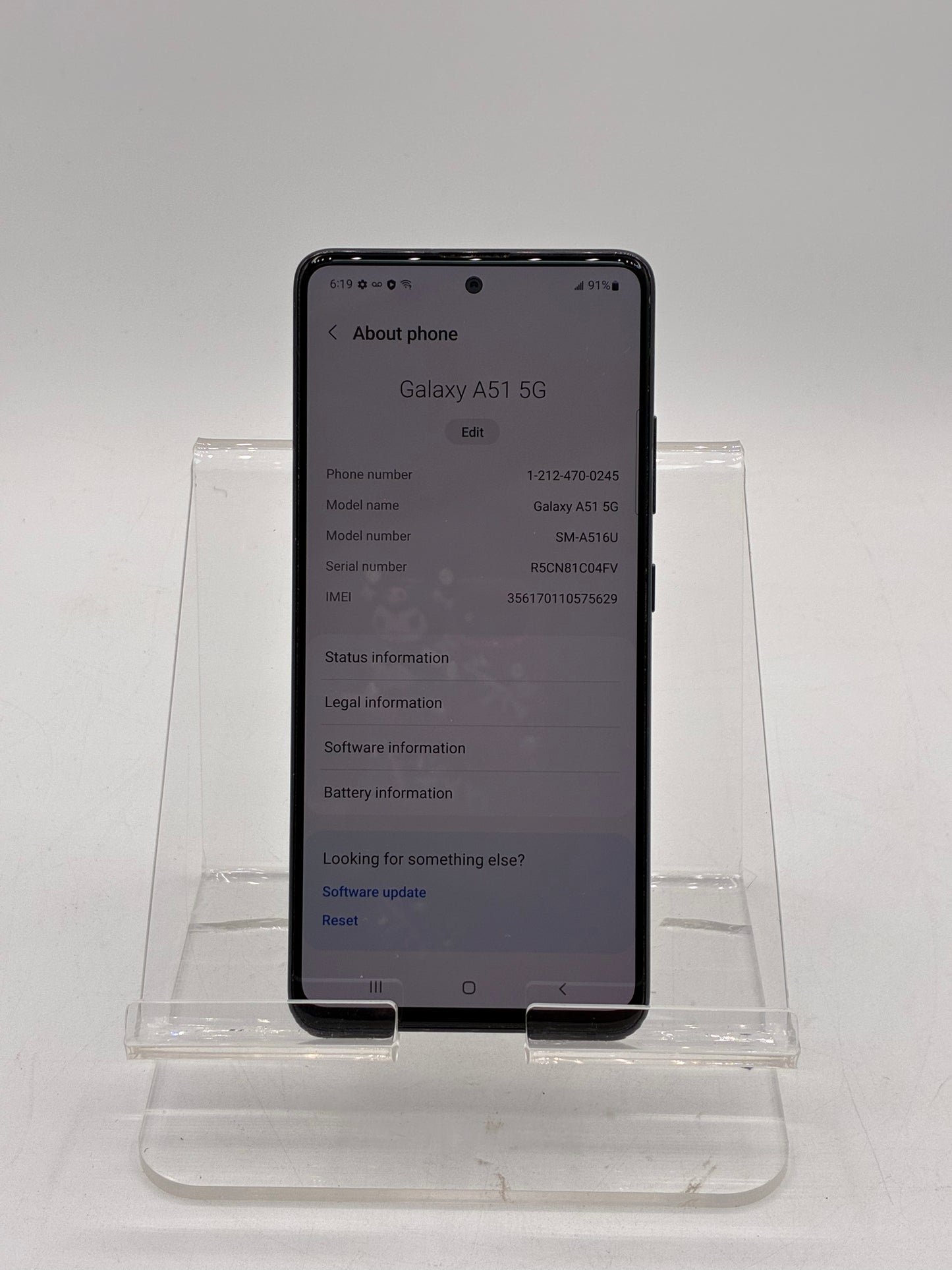 Samsung Galaxy  A51 5G 128GB Black Unlocked Cell Phone