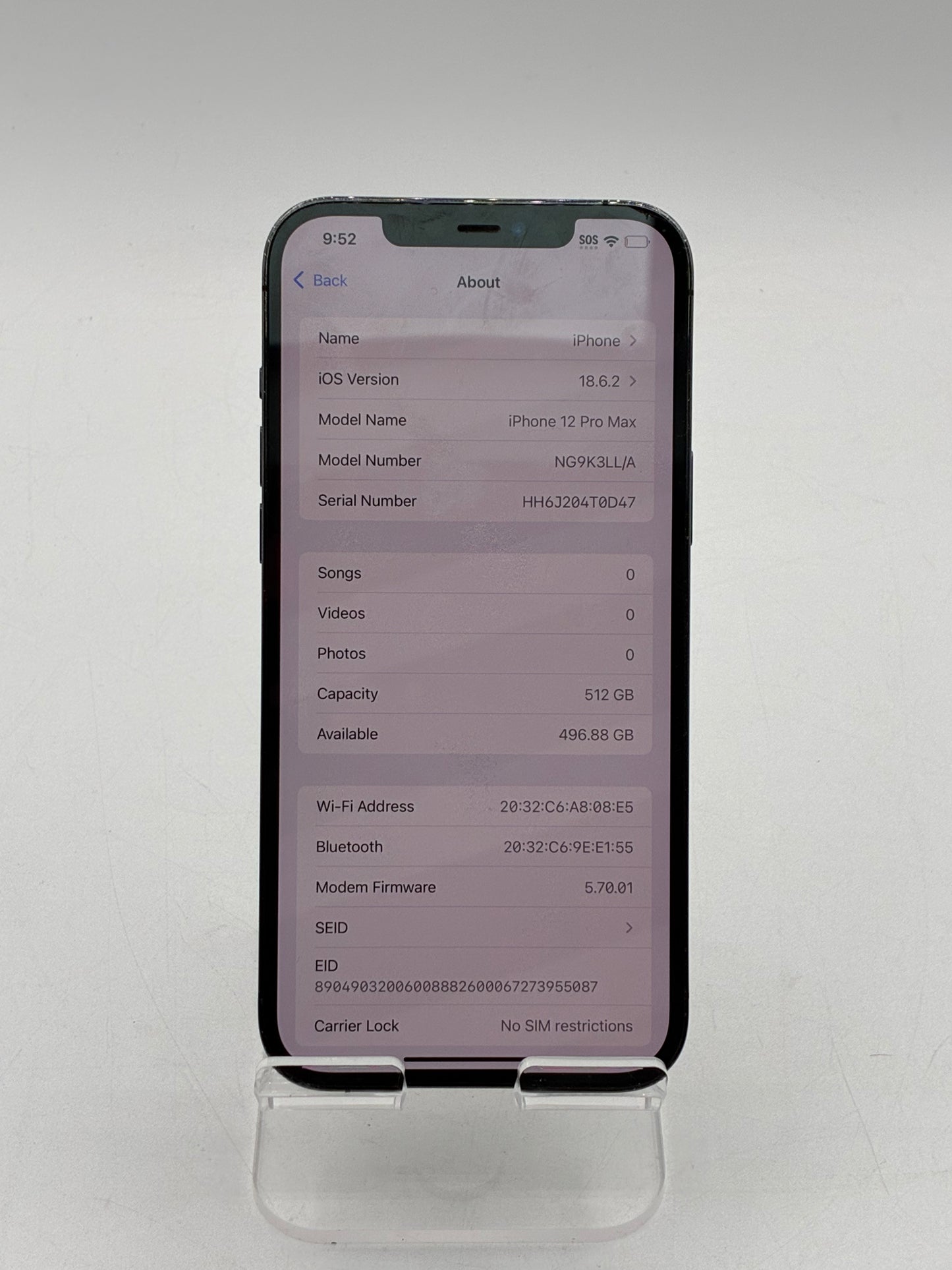 Apple iPhone 12 Pro Max 6.7" 512GB Space Gray Unlocked Broken