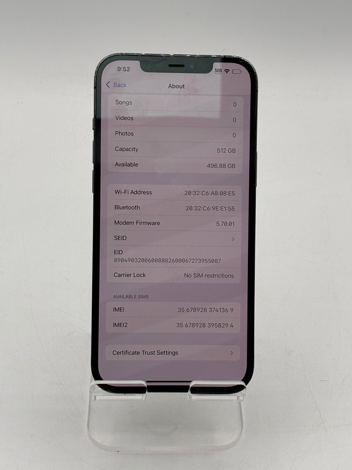 Apple iPhone 12 Pro Max 6.7" 512GB Space Gray Unlocked Broken